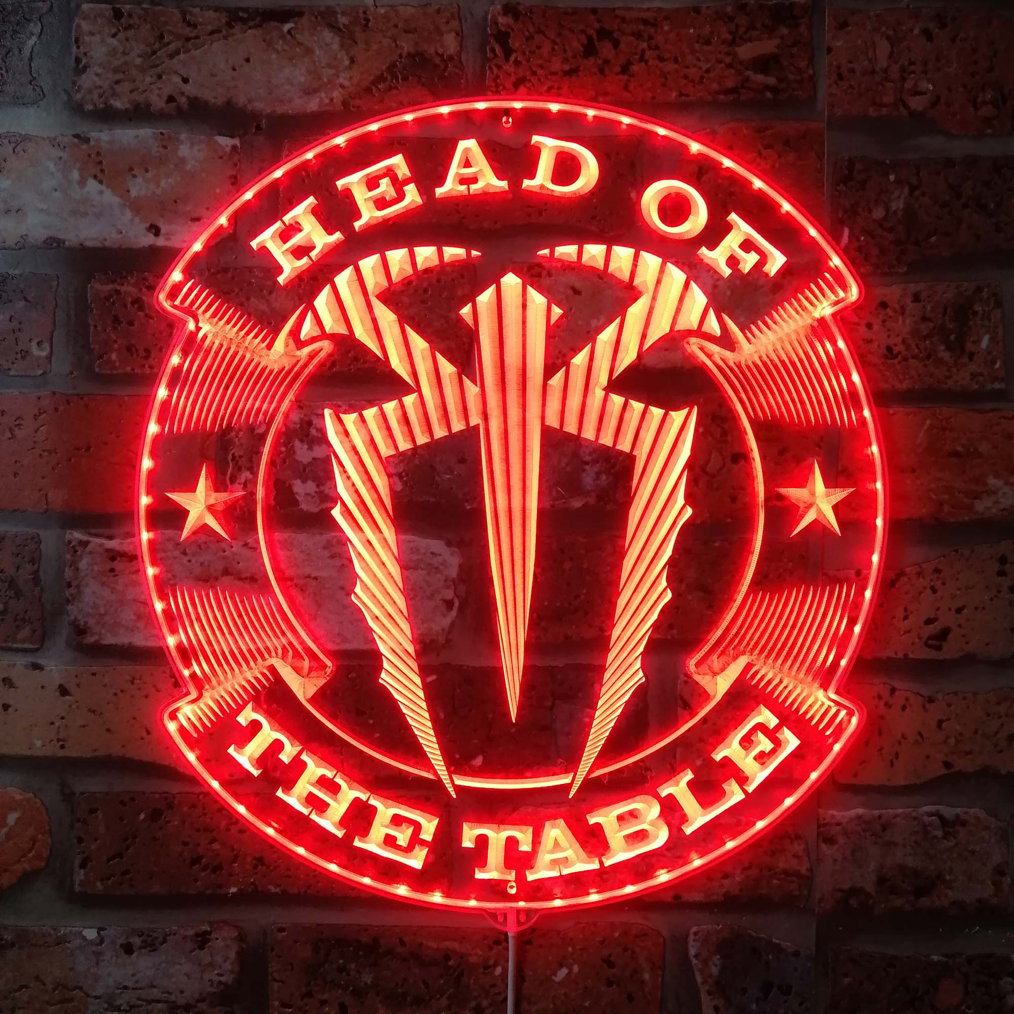 WWE Roman Reigns Dynamic RGB Edge Lit LED Sign