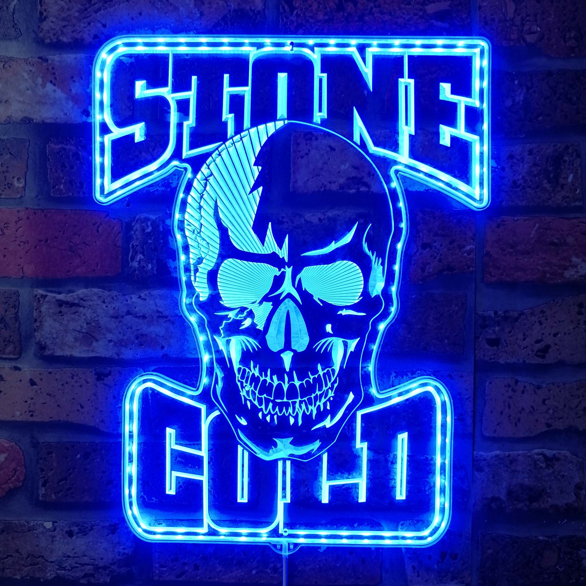 WWE Stone Cold Dynamic RGB Edge Lit LED Sign