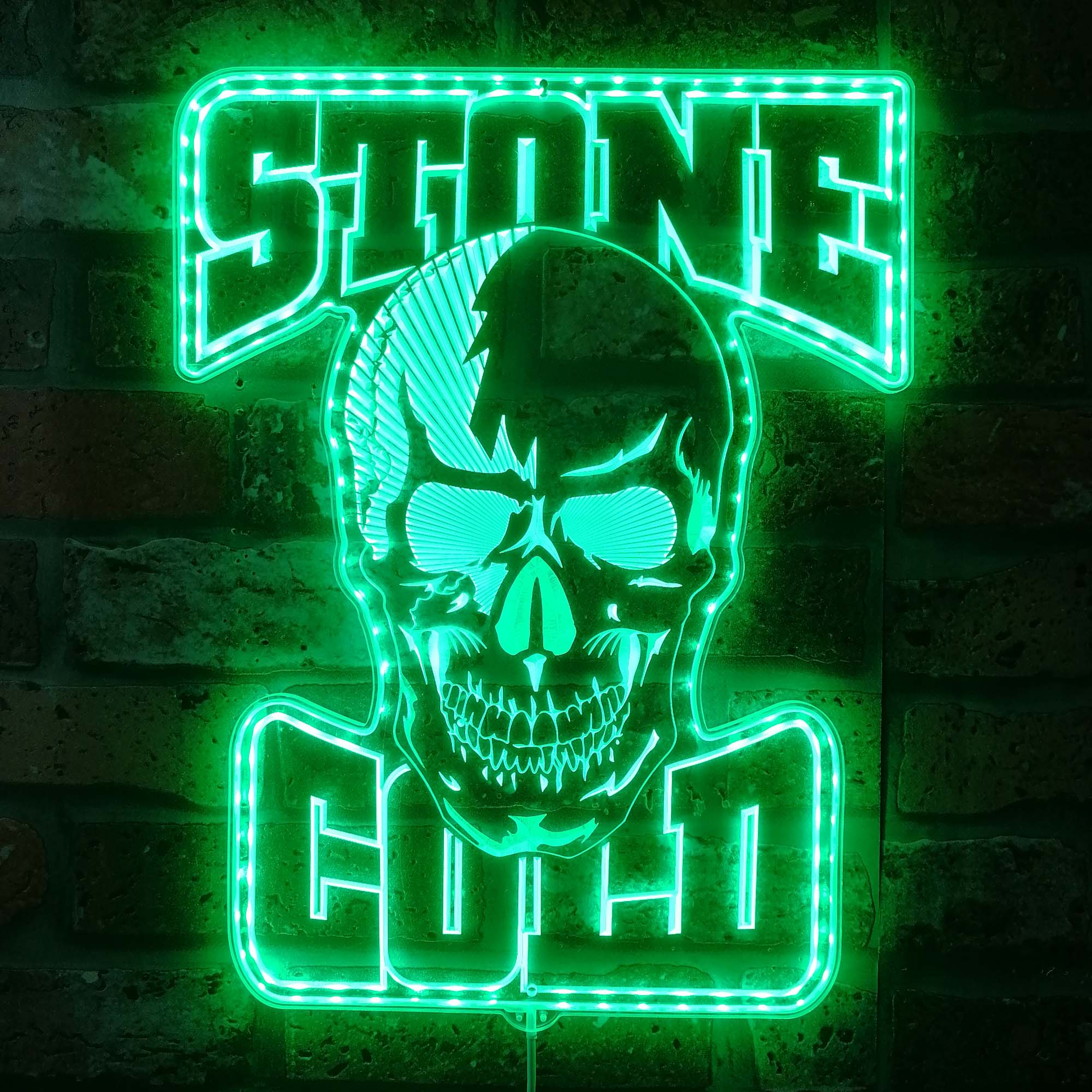 WWE Stone Cold Dynamic RGB Edge Lit LED Sign