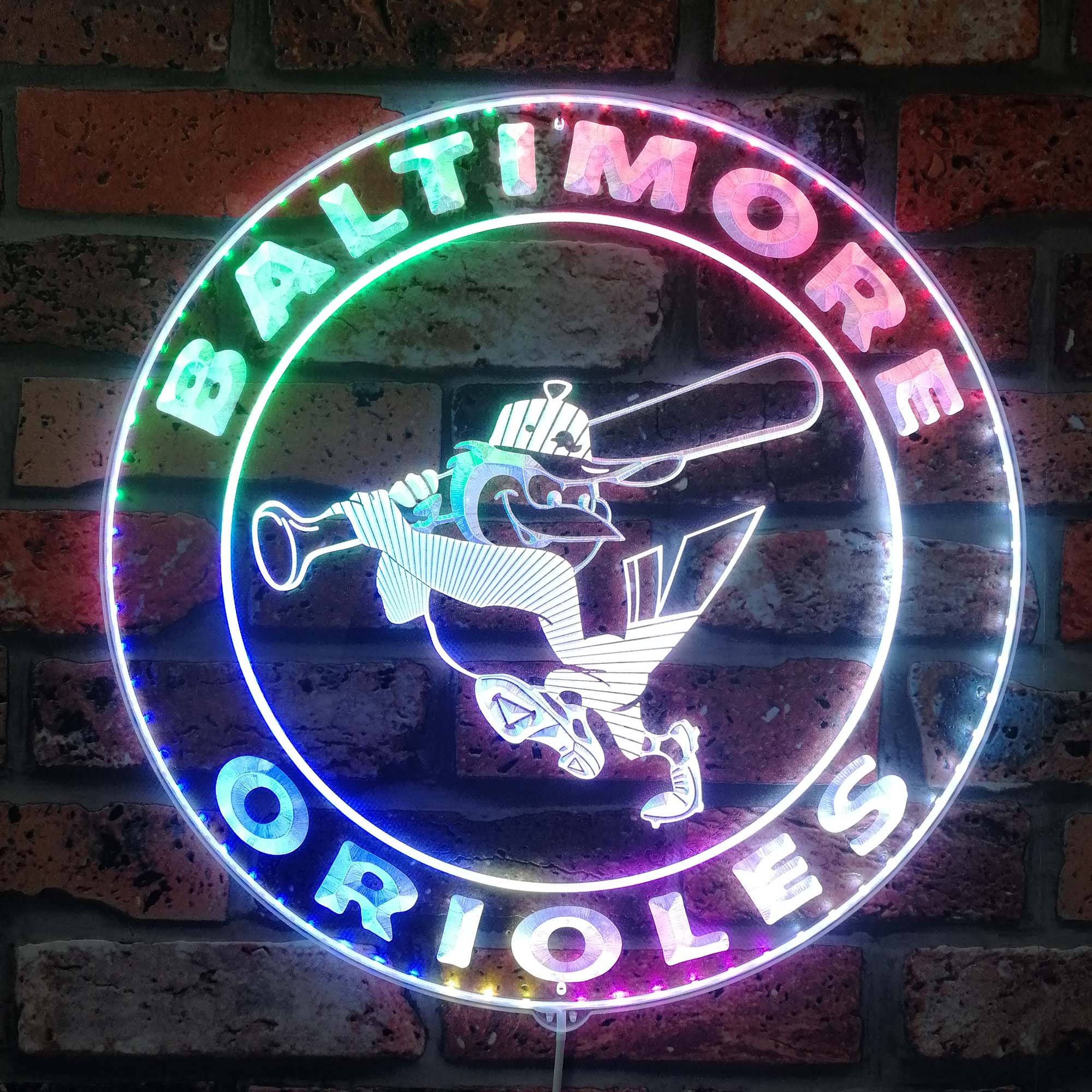 Baltimore Orioles Dynamic RGB Edge Lit LED Sign