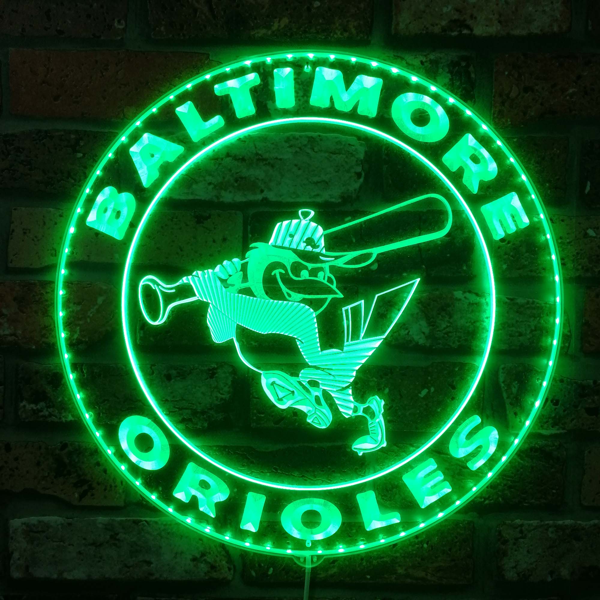 Baltimore Orioles Dynamic RGB Edge Lit LED Sign