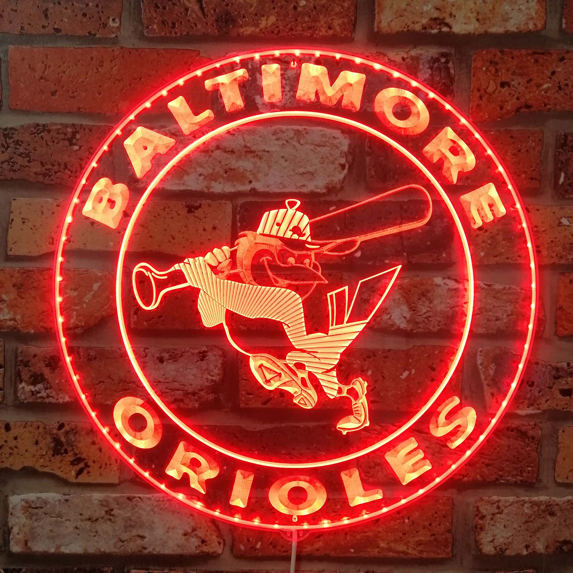 Baltimore Orioles Dynamic RGB Edge Lit LED Sign