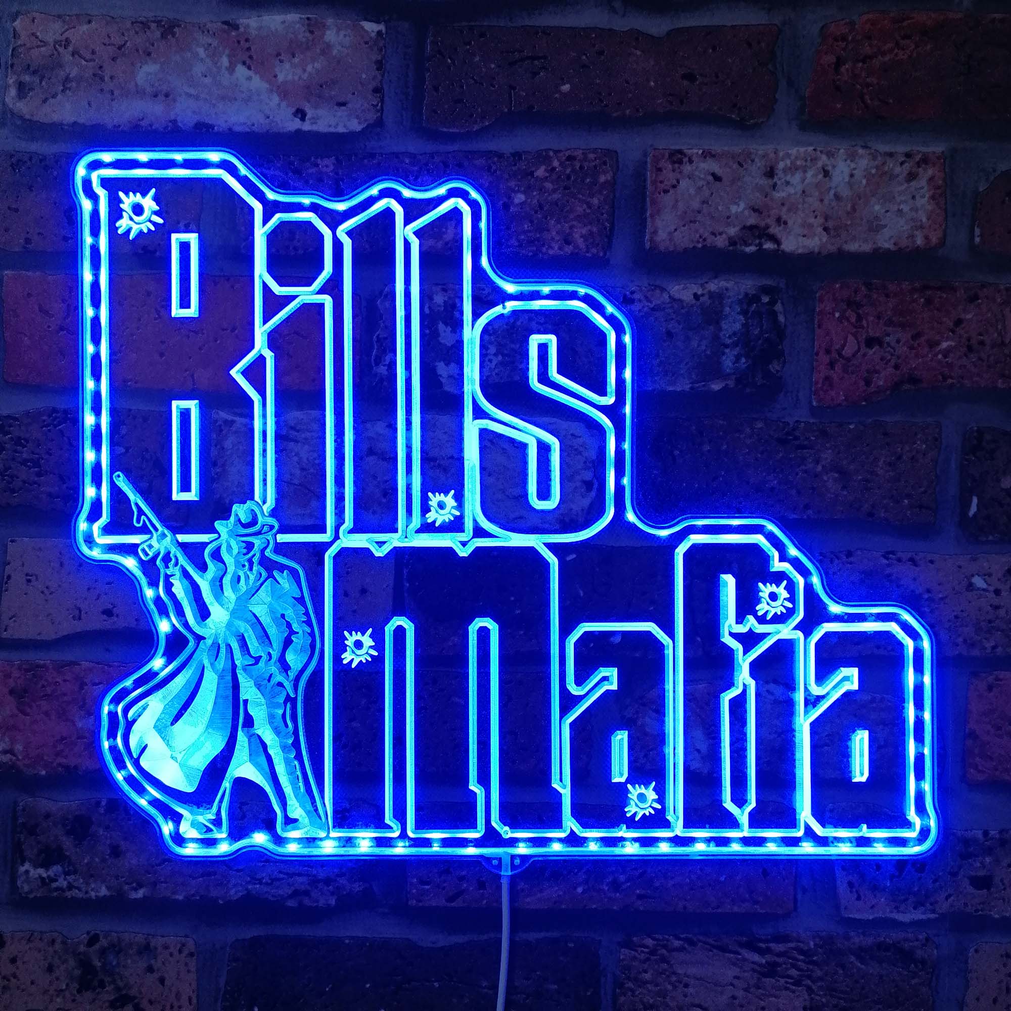 Buffalo Bills Mifia Dynamic RGB Edge Lit LED Sign