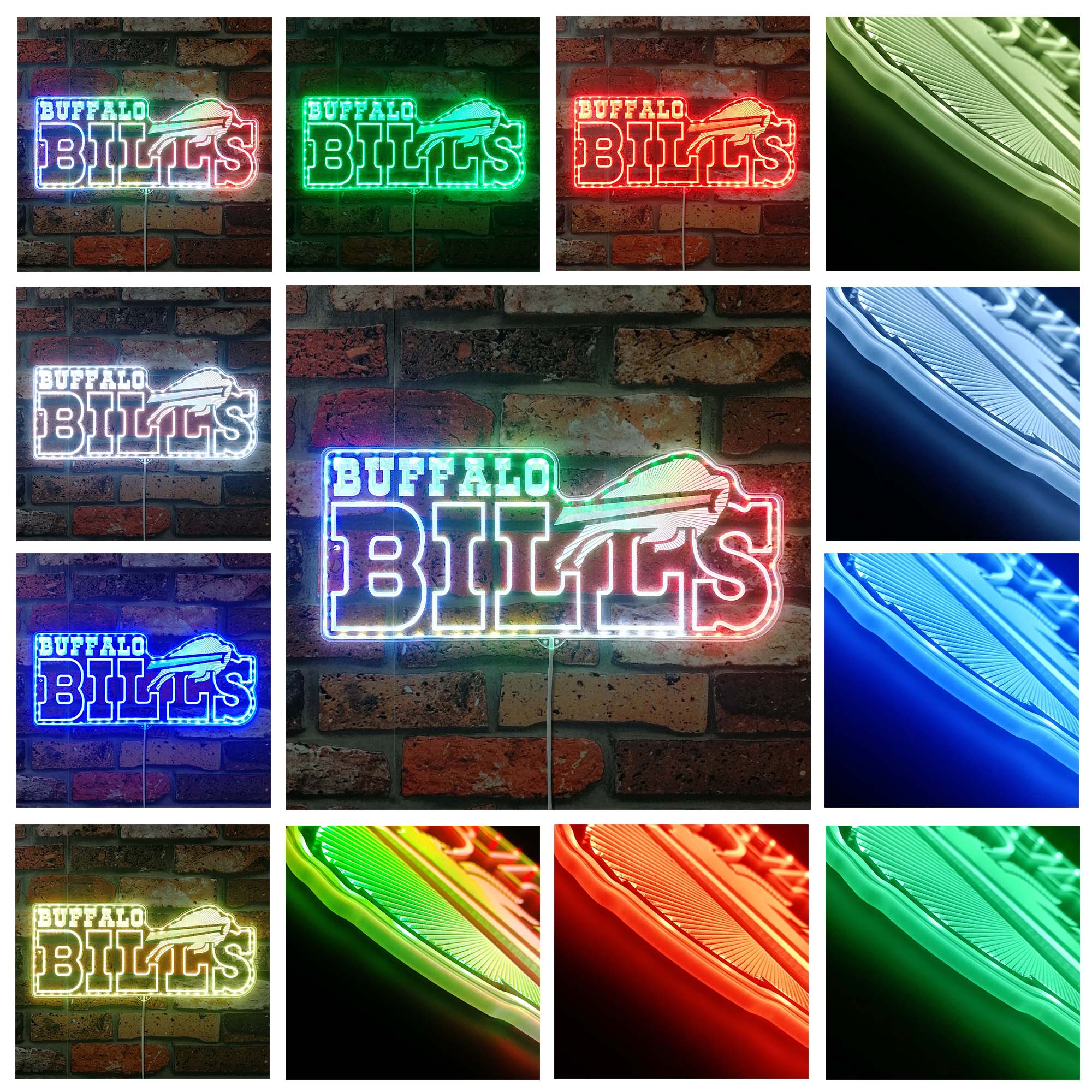 Buffalo Bills Dynamic RGB Edge Lit LED Sign