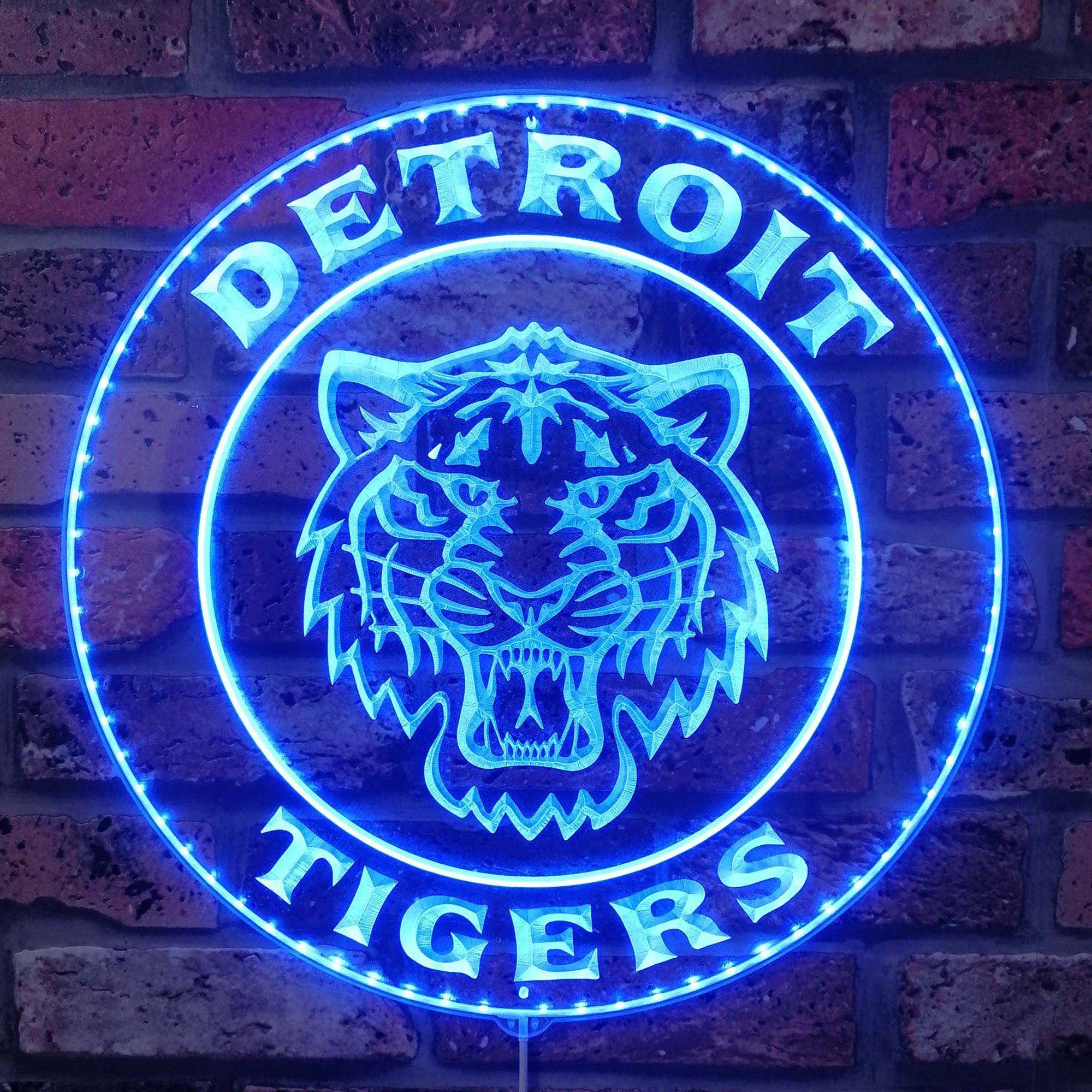 Detroit Tigers Baseball Dynamic RGB Edge Lit LED Sign