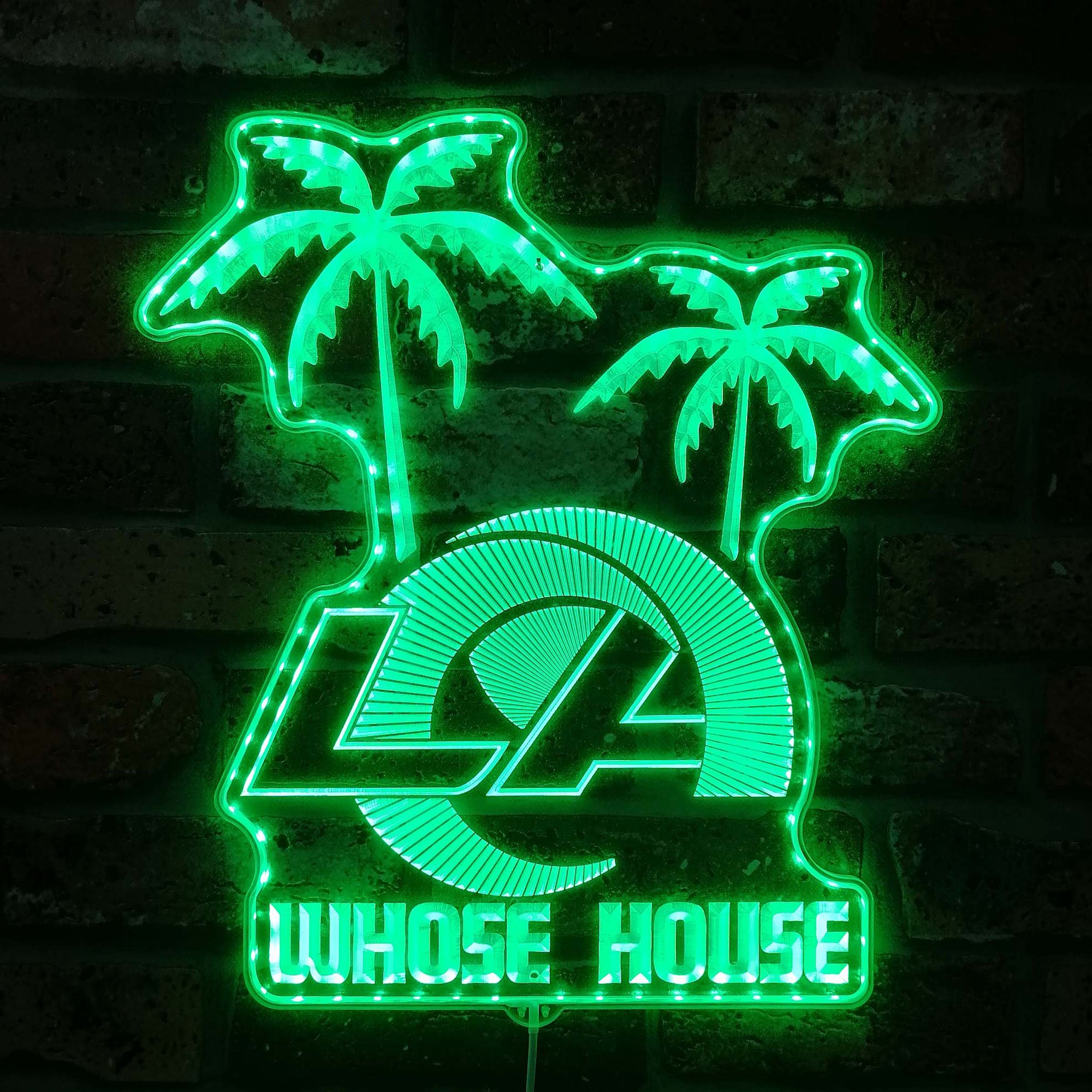 Los Angeles Rams Whose House Dynamic RGB Edge Lit LED Sign