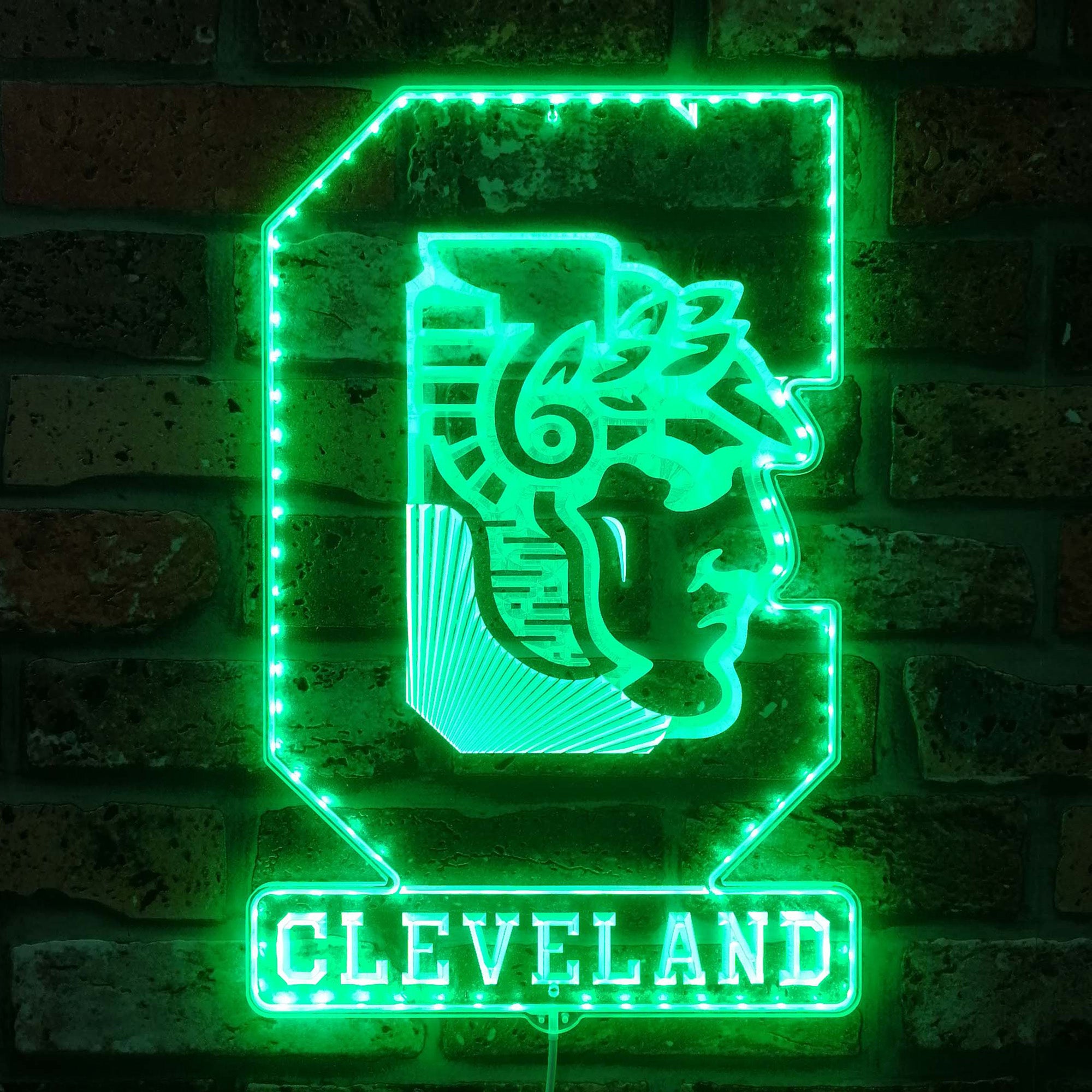 Cleveland Guardians C Monogram Dynamic RGB Edge Lit LED Sign