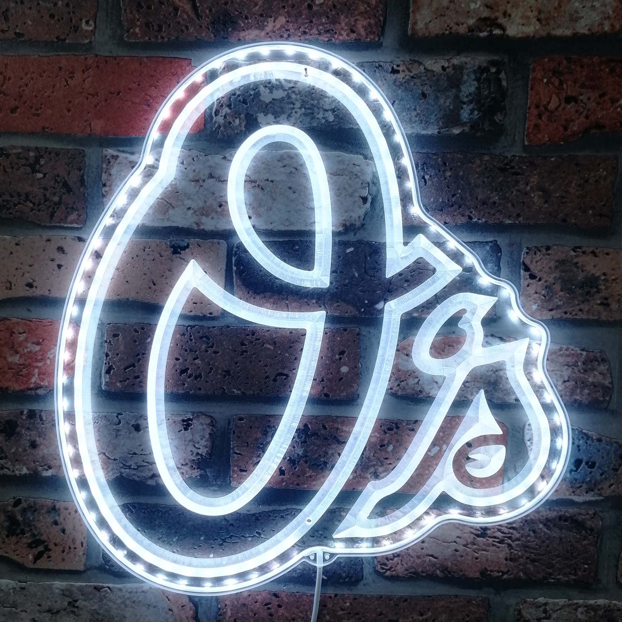 Baltimore Orioles Signature O Letter Dynamic RGB Edge Lit LED Sign