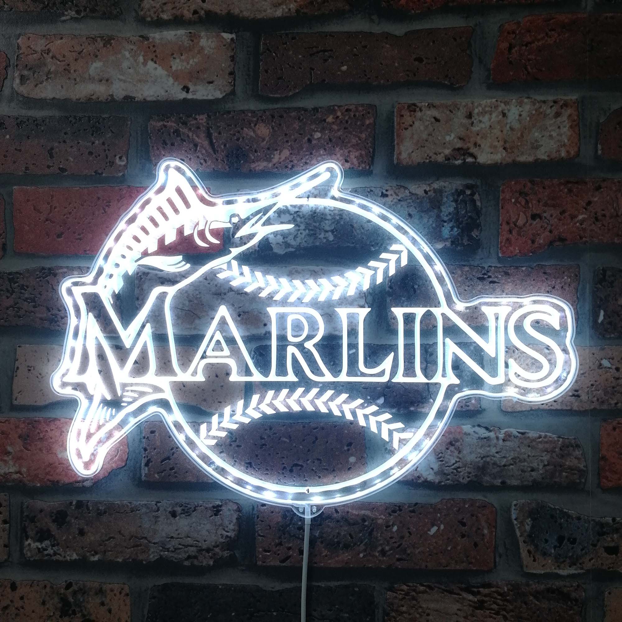 Miami Marlins Dynamic RGB Edge Lit LED Sign