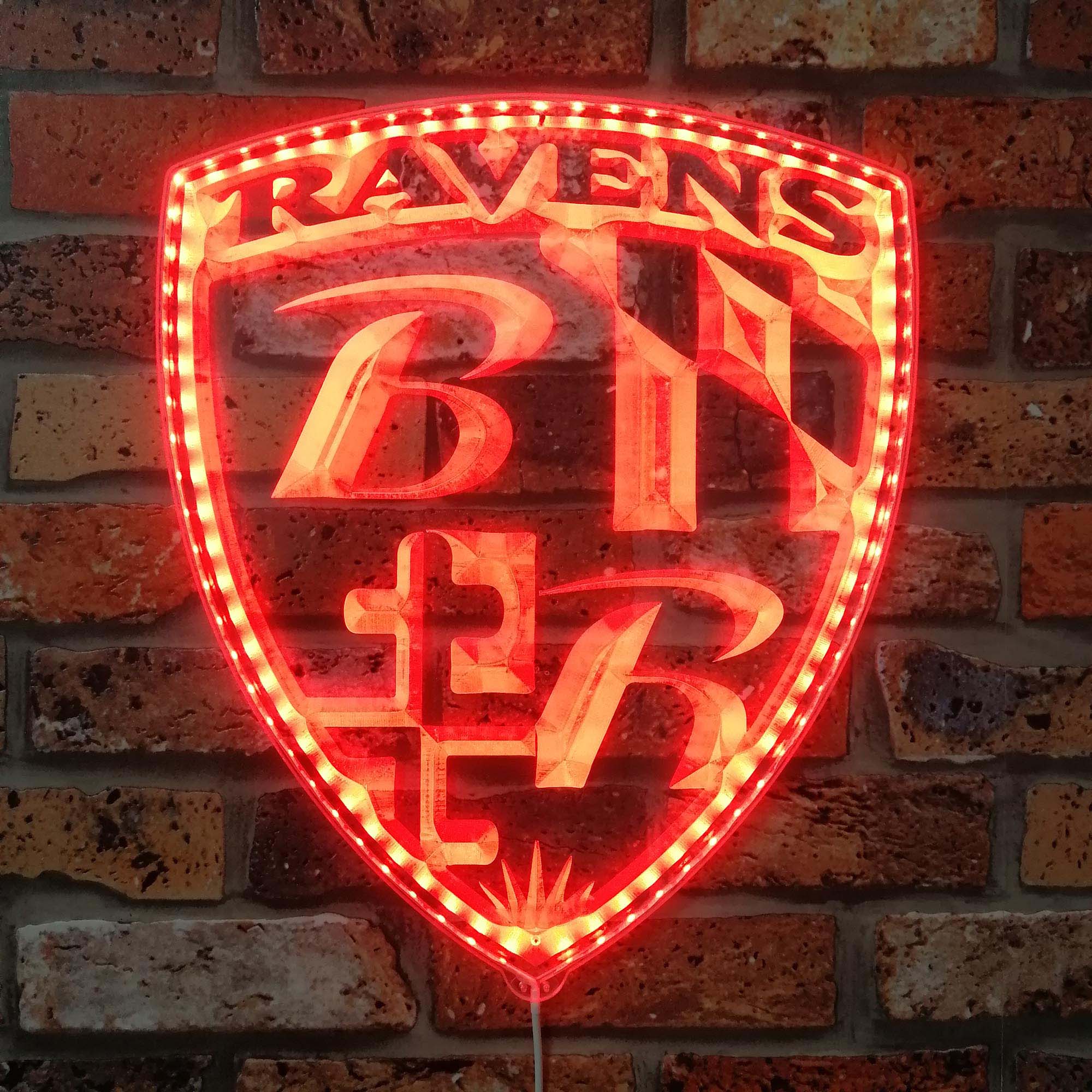 Baltimore Ravens Bar Dynamic RGB Edge Lit LED Sign