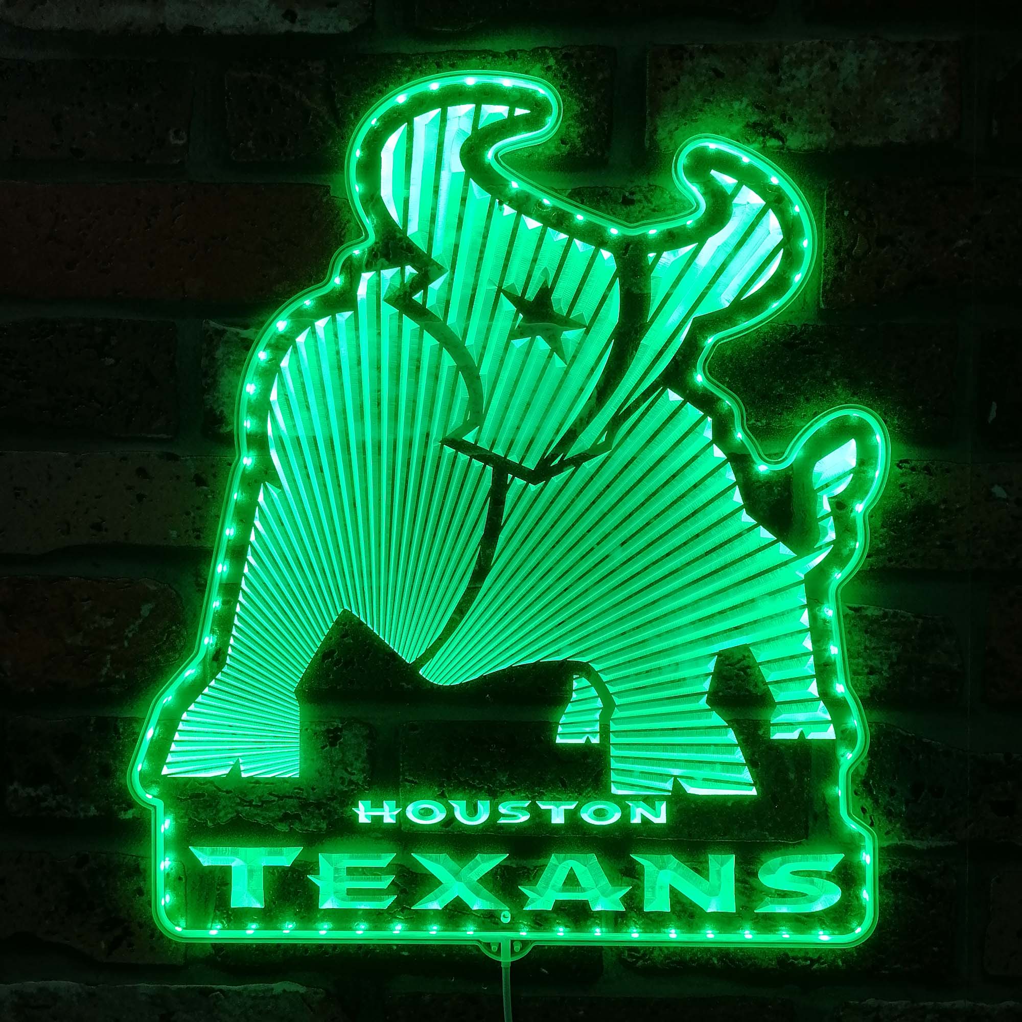 Houston Texans Dynamic RGB Edge Lit LED Sign