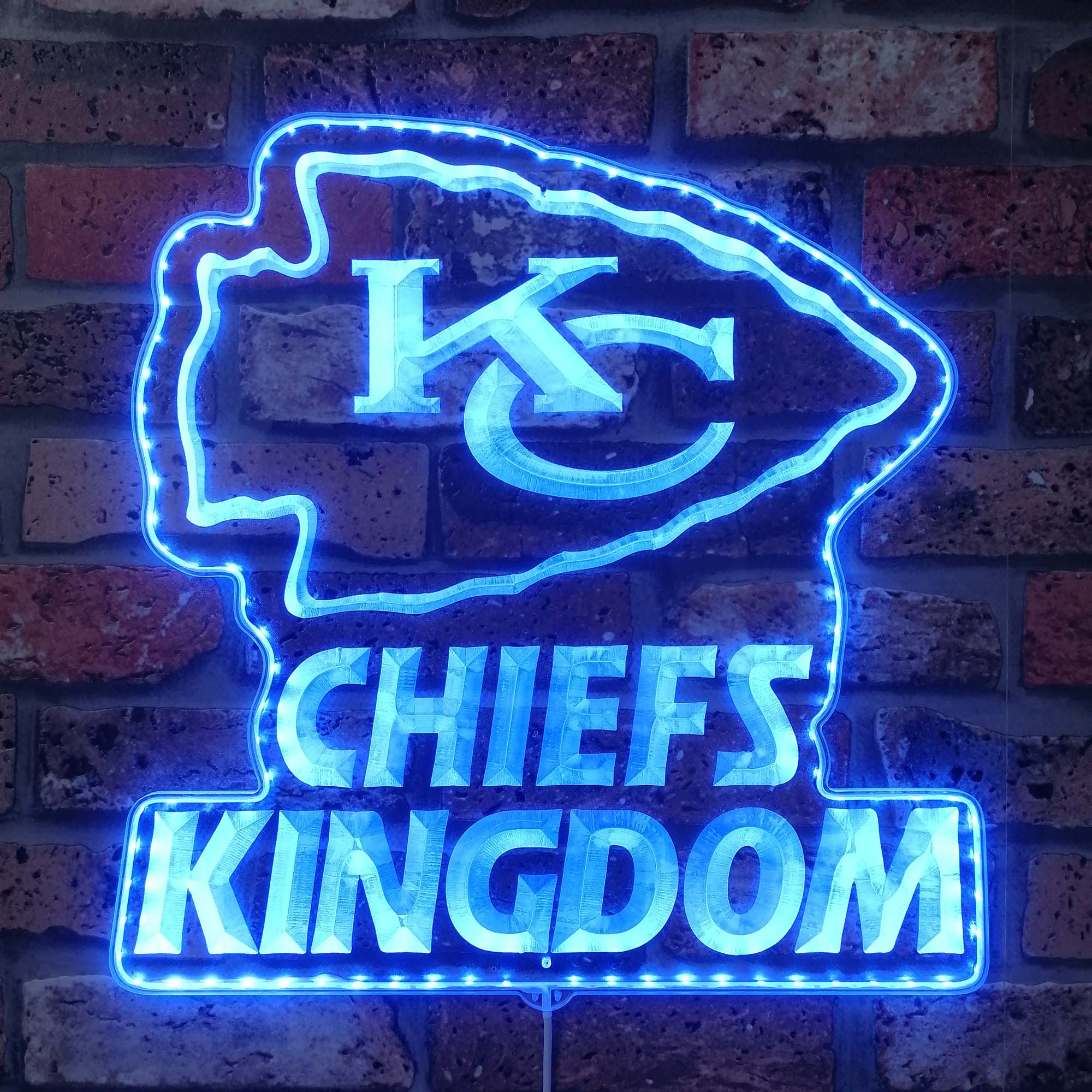 Kansas City chiefs Kingdom Dynamic RGB Edge Lit LED Sign