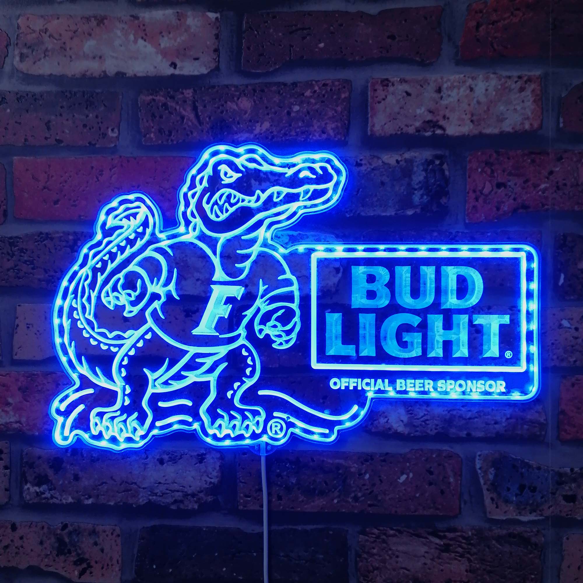 Bud Light & Florida Gators Dynamic RGB Edge Lit LED Sign