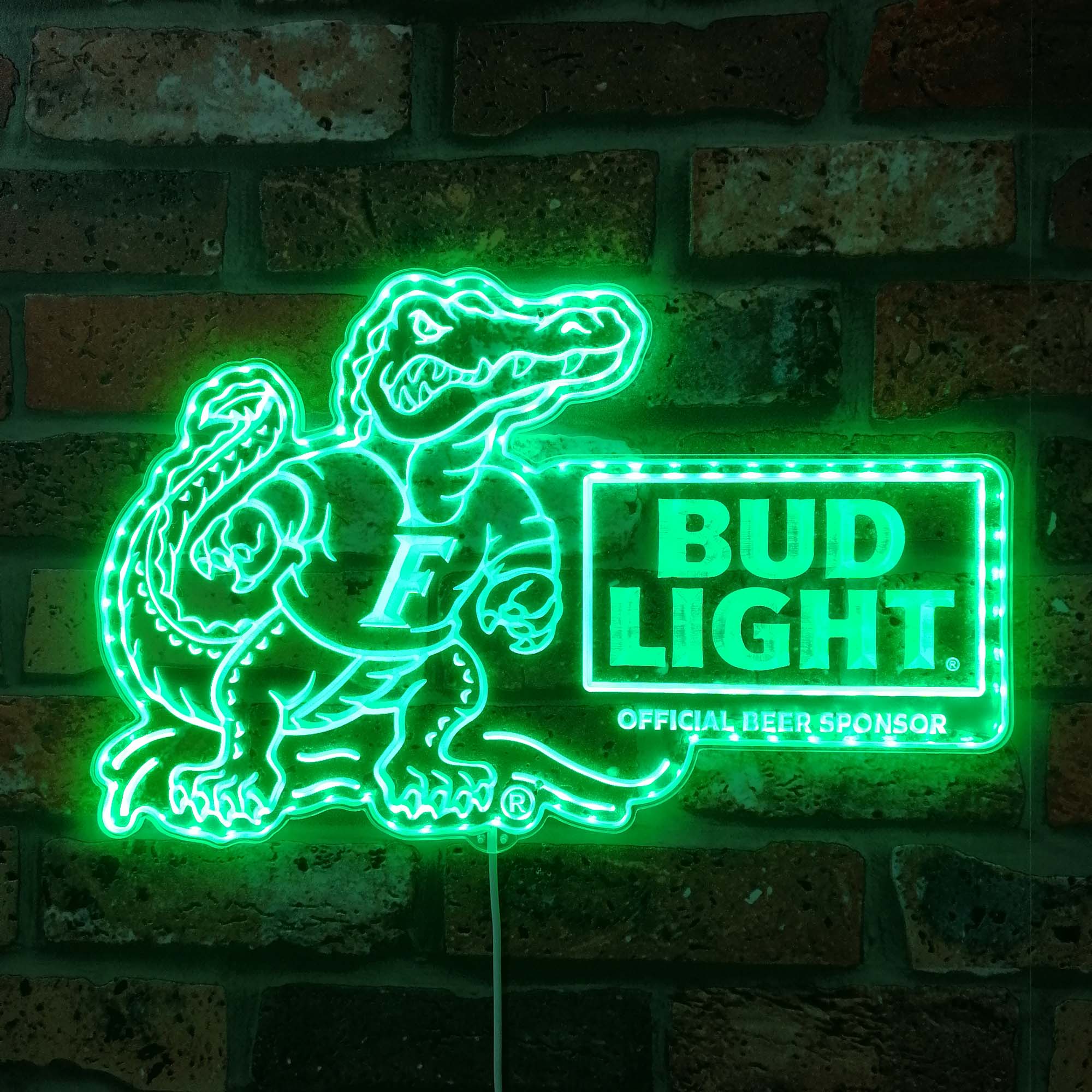 Bud Light & Florida Gators Dynamic RGB Edge Lit LED Sign