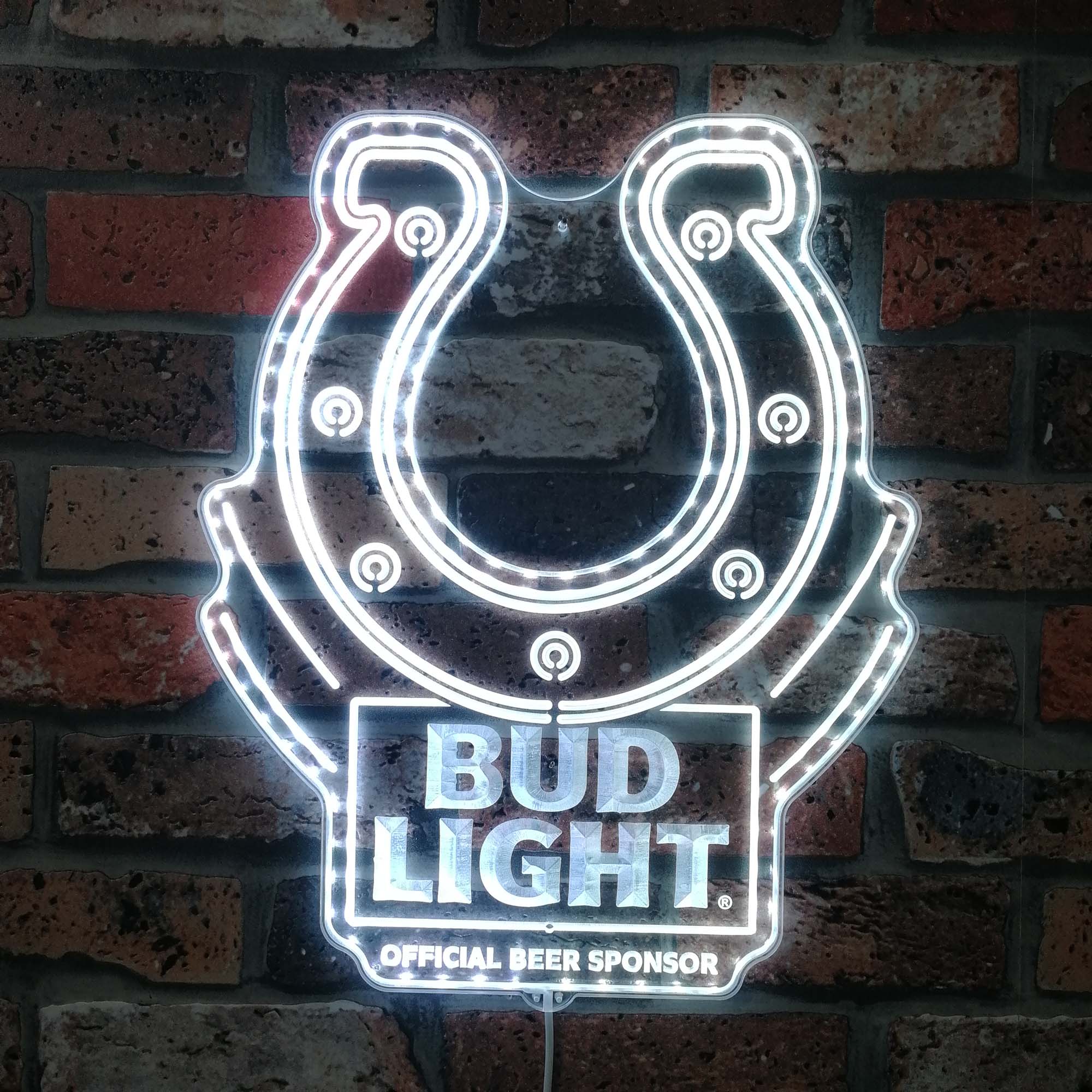 Bud Light & Indianapolis Colts Dynamic RGB Edge Lit LED Sign