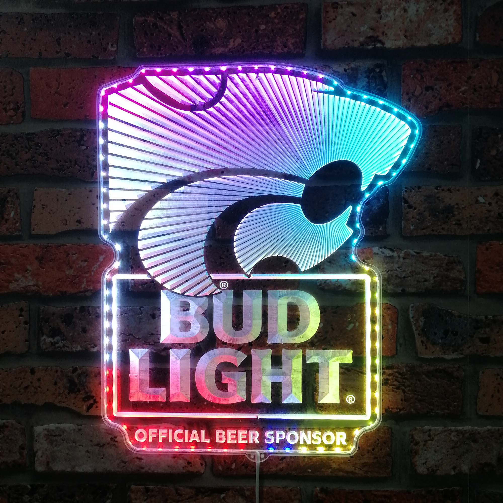 Bud Light & Kansas State Wildcats Dynamic RGB Edge Lit LED Sign