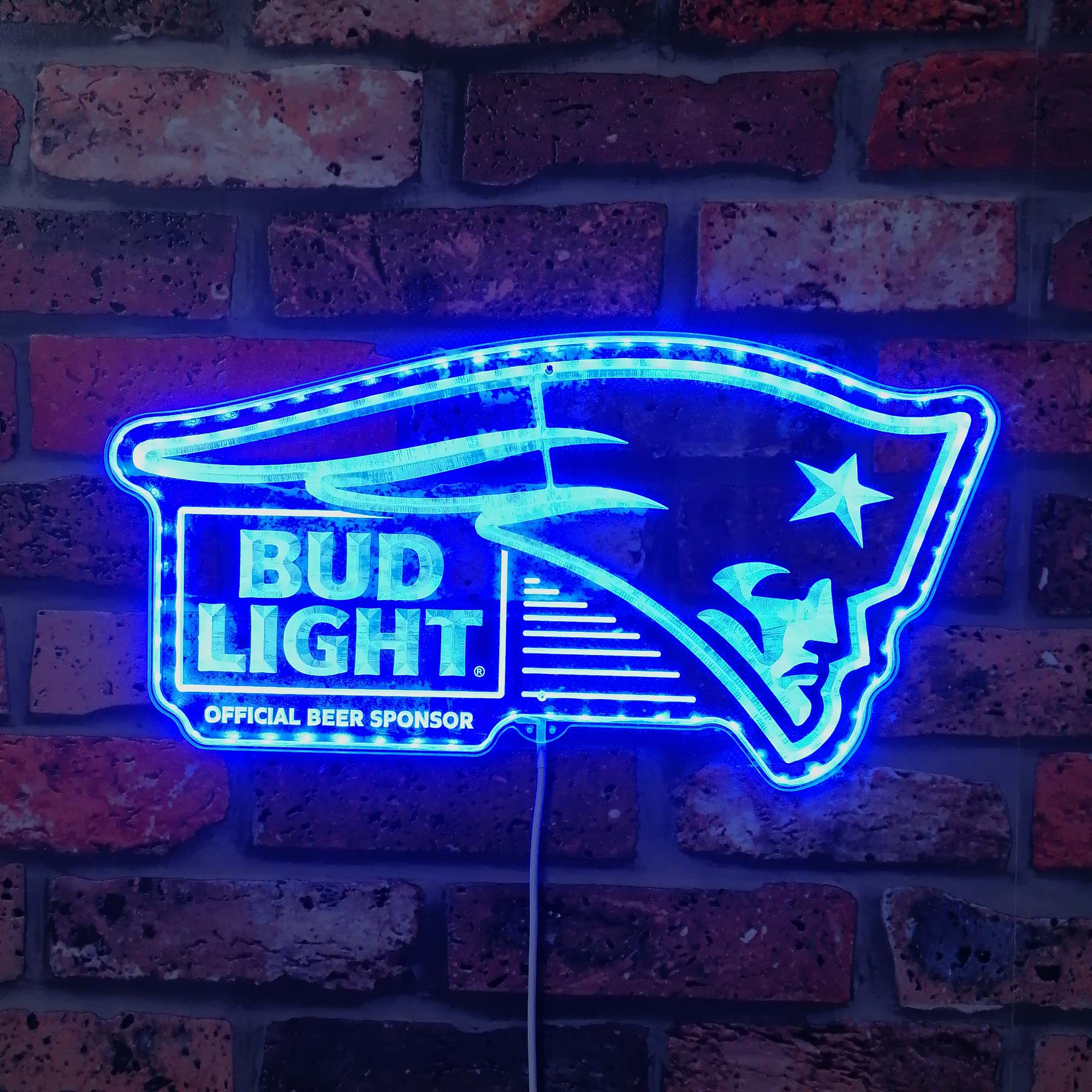 Bud Light New Orleans Saints Dynamic RGB Edge Lit LED Sign