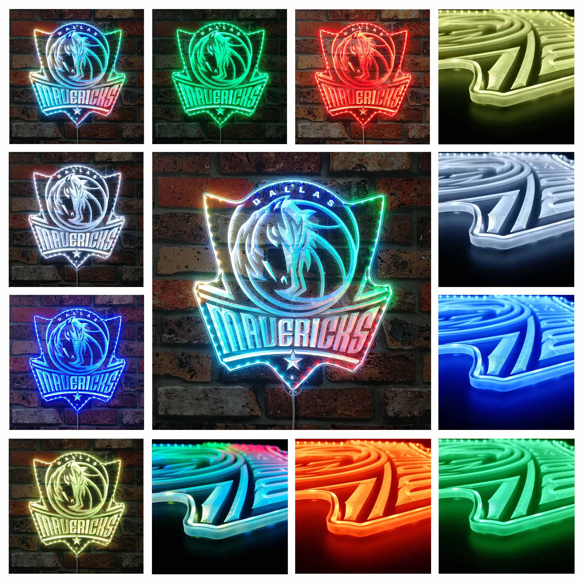 Dallas Mavericks Dynamic RGB Edge Lit LED Sign