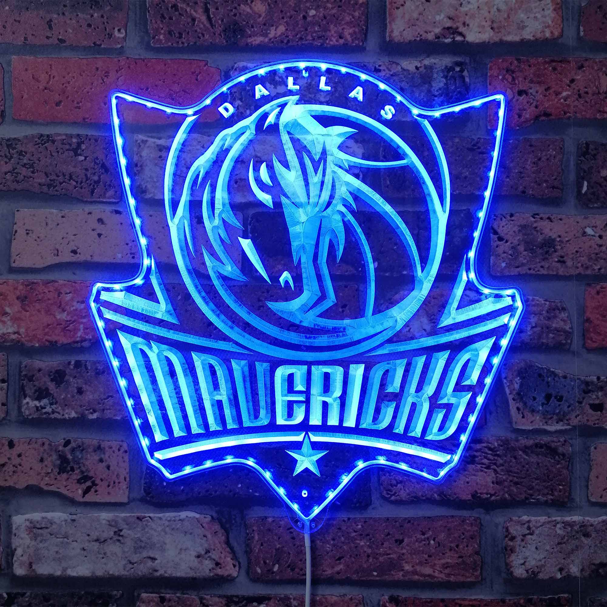 Dallas Mavericks Dynamic RGB Edge Lit LED Sign