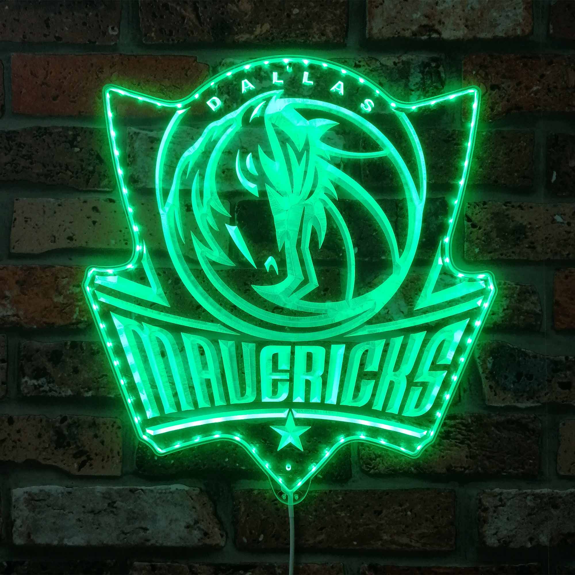 Dallas Mavericks Dynamic RGB Edge Lit LED Sign