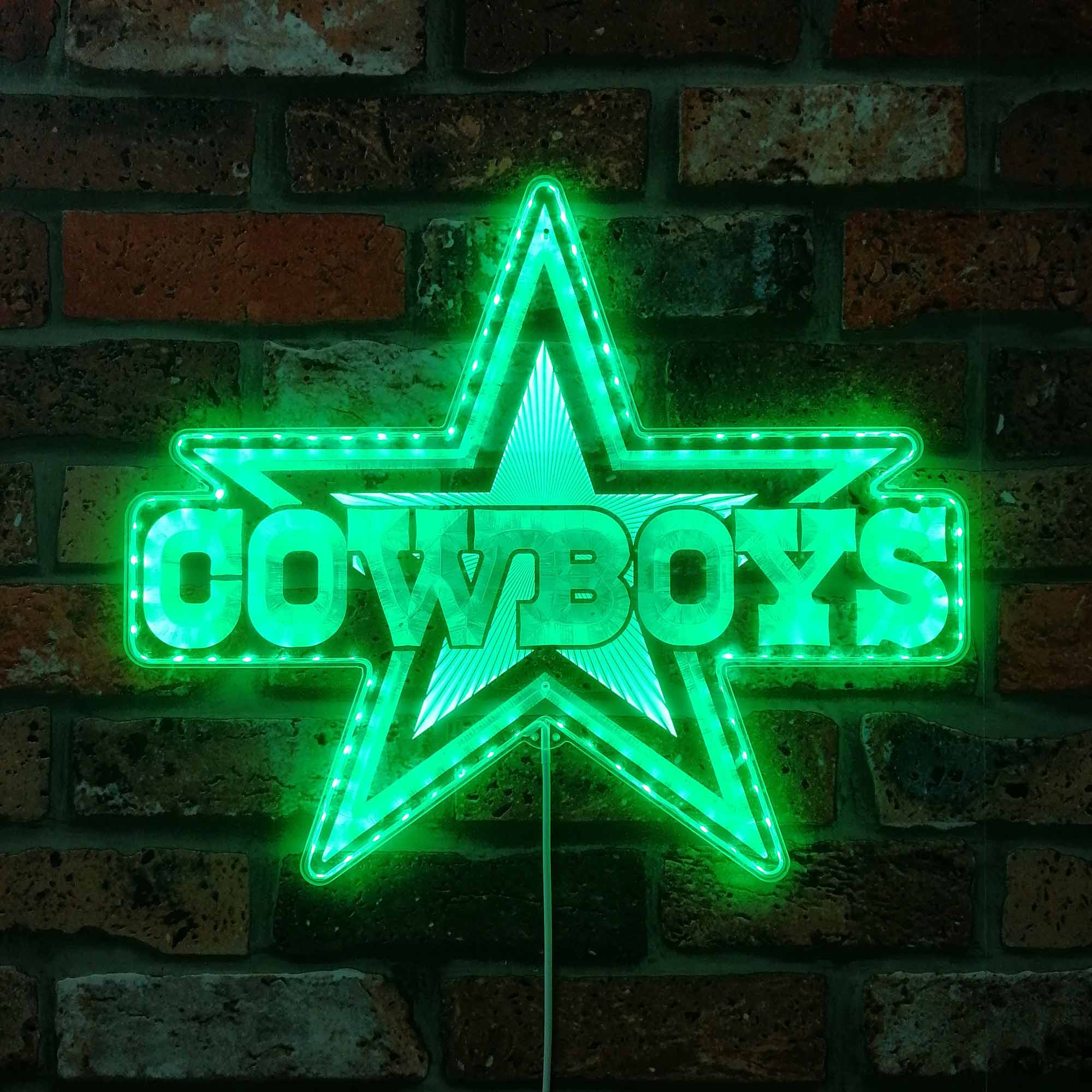 Dallas Cowboys Dynamic RGB Edge Lit LED Sign