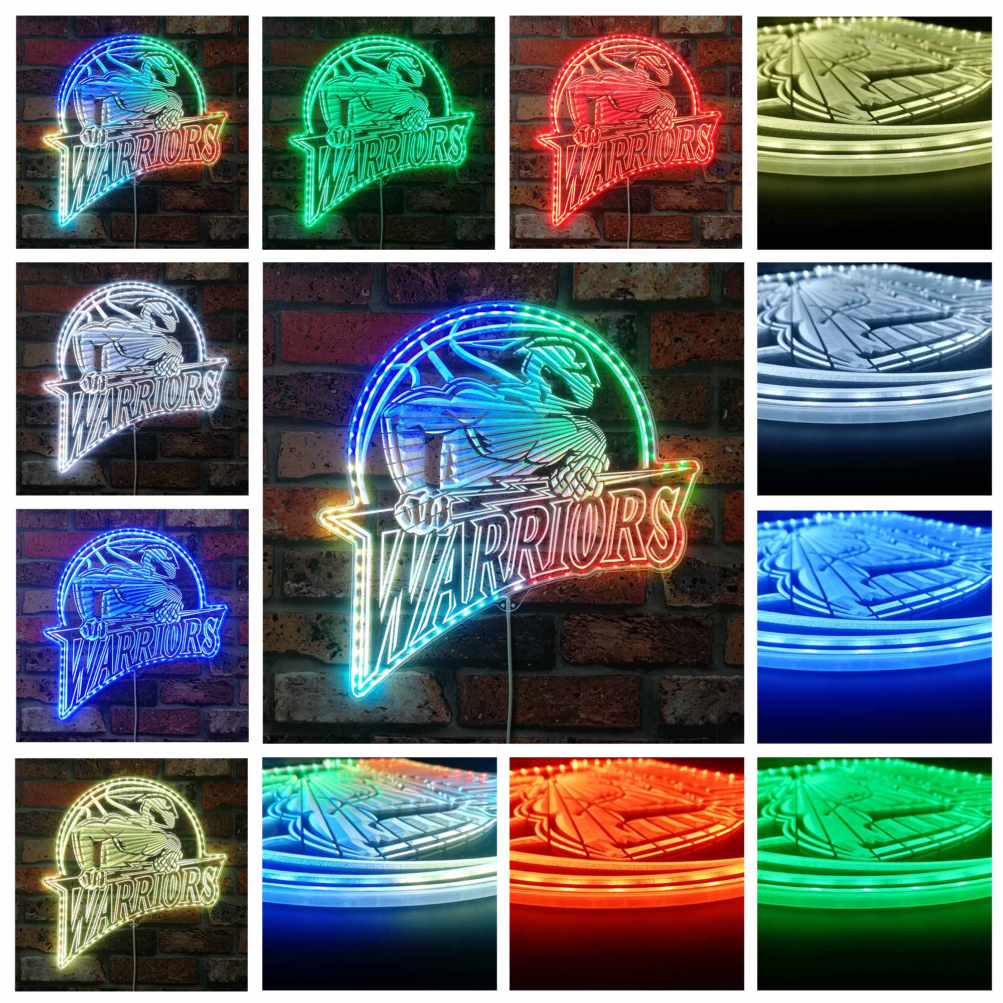 Golden State warriors Dynamic RGB Edge Lit LED Sign