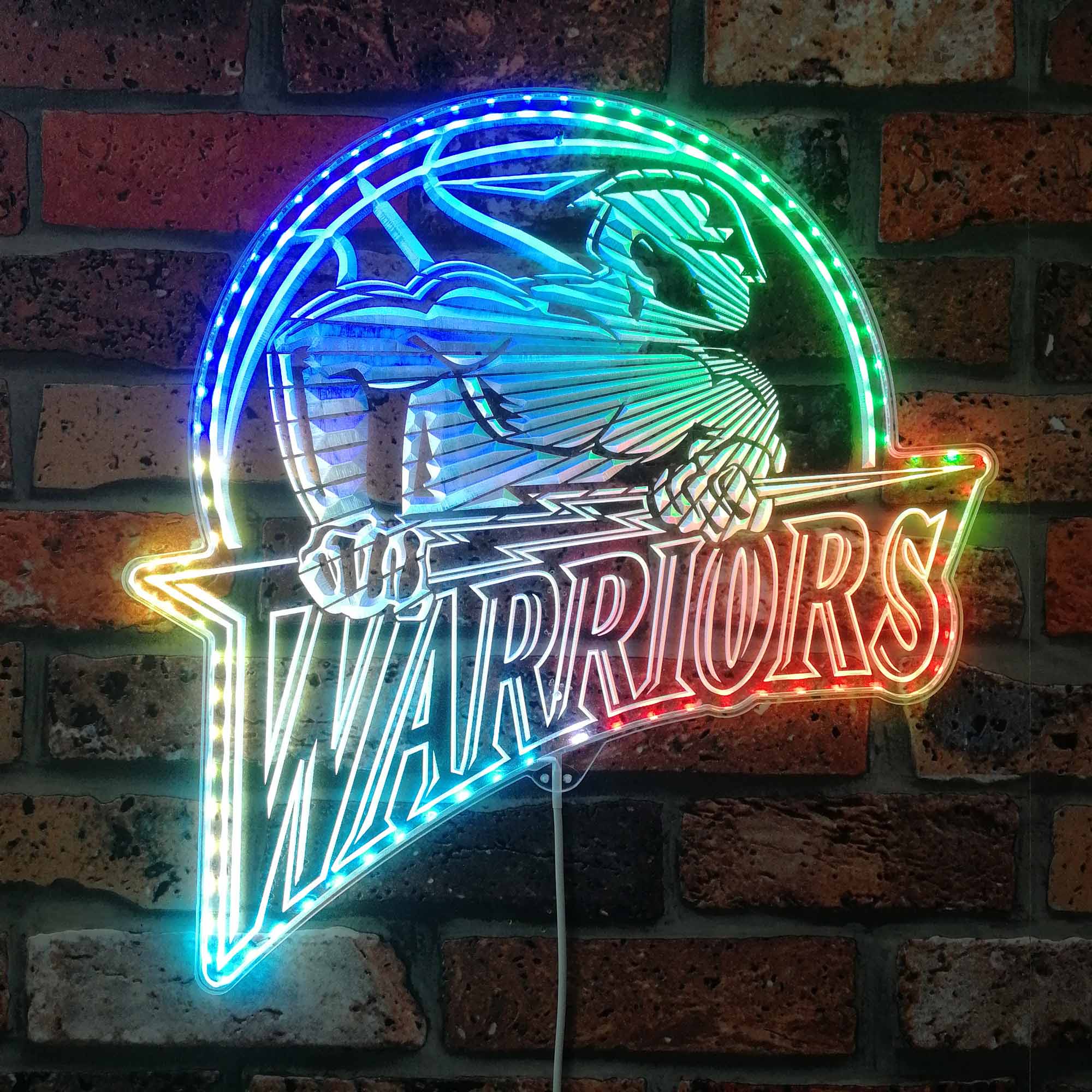 Golden State warriors Dynamic RGB Edge Lit LED Sign