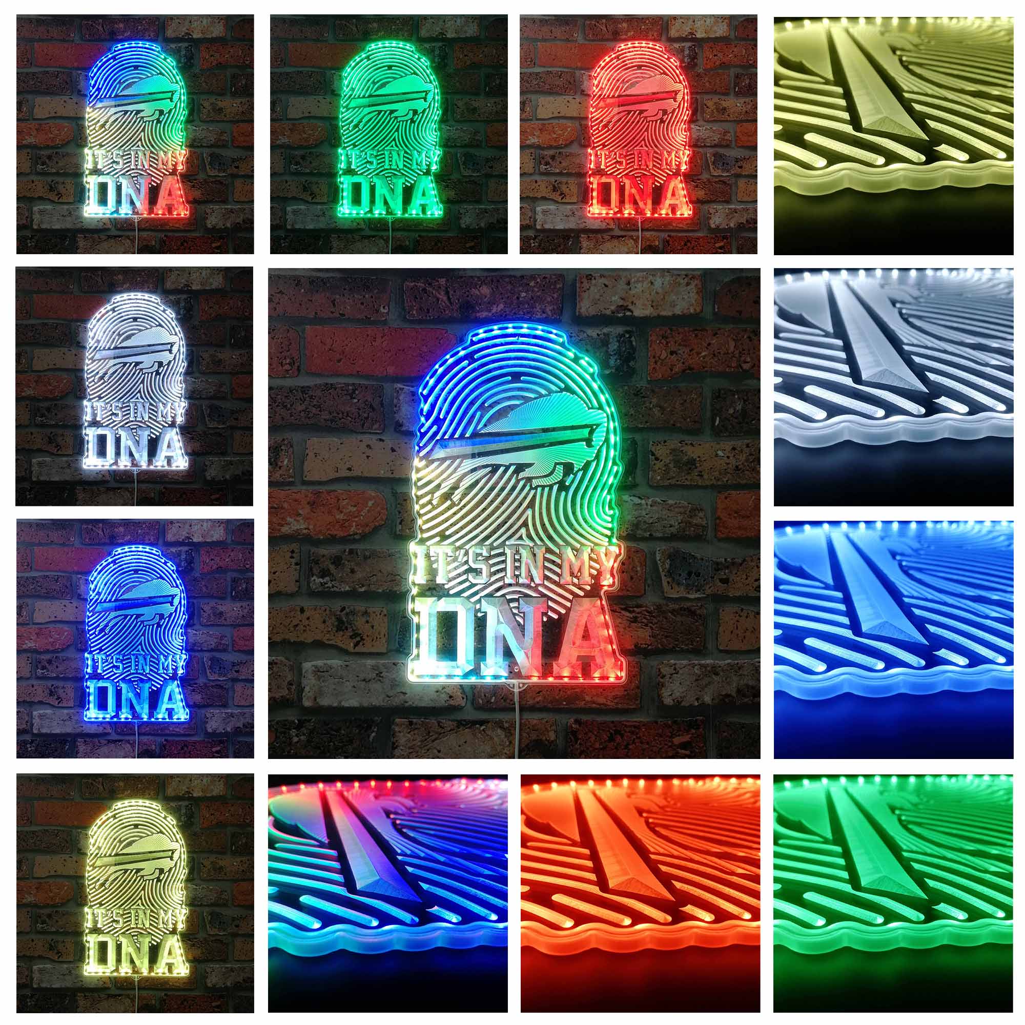 Buffalo Bills in my DNA Dynamic RGB Edge Lit LED Sign