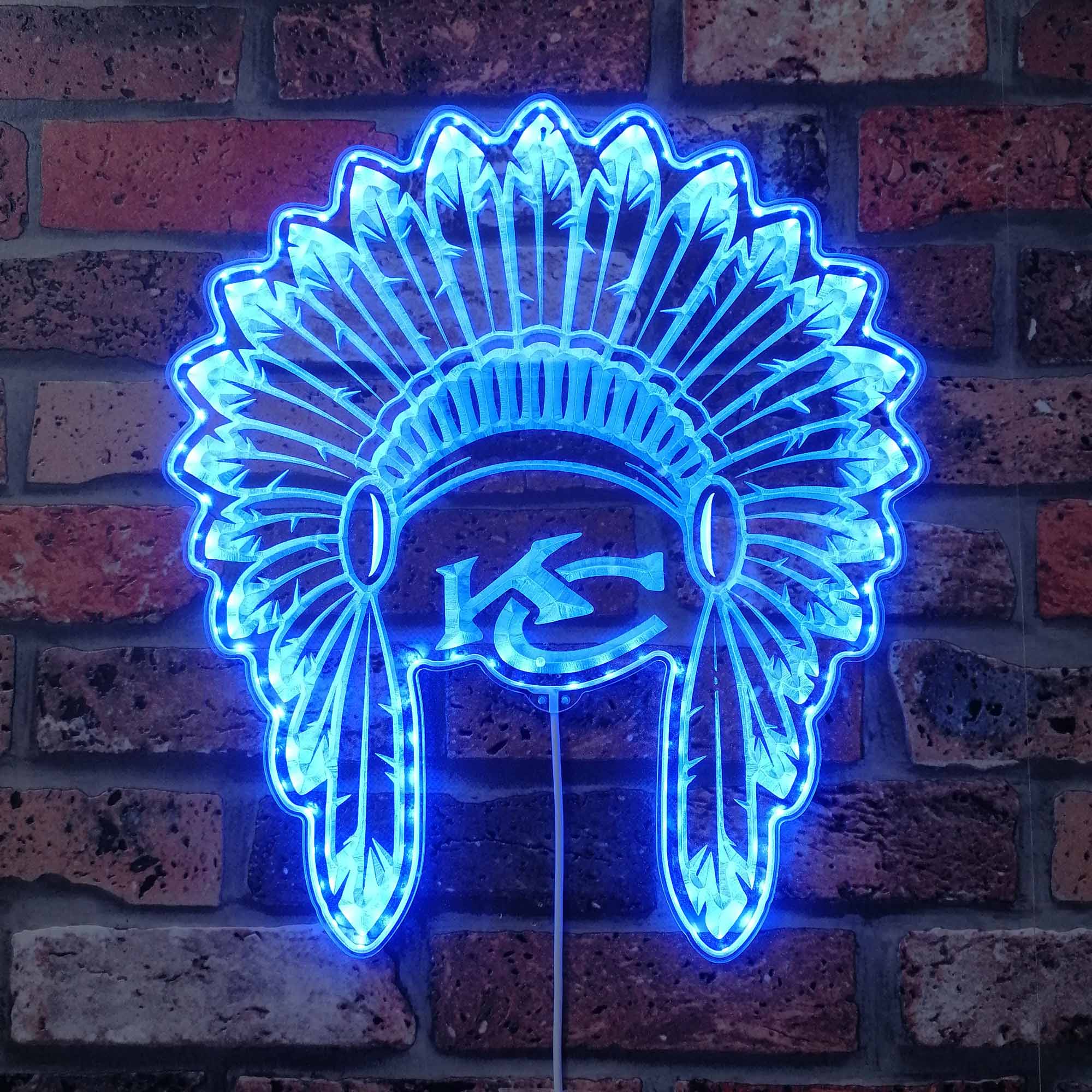 Kansas City Chiefs Dynamic RGB Edge Lit LED Sign