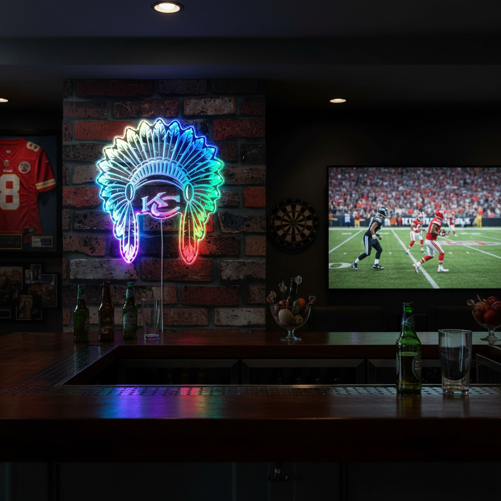 Kansas City Chiefs Neon RGB Edge Lit LED Sign
