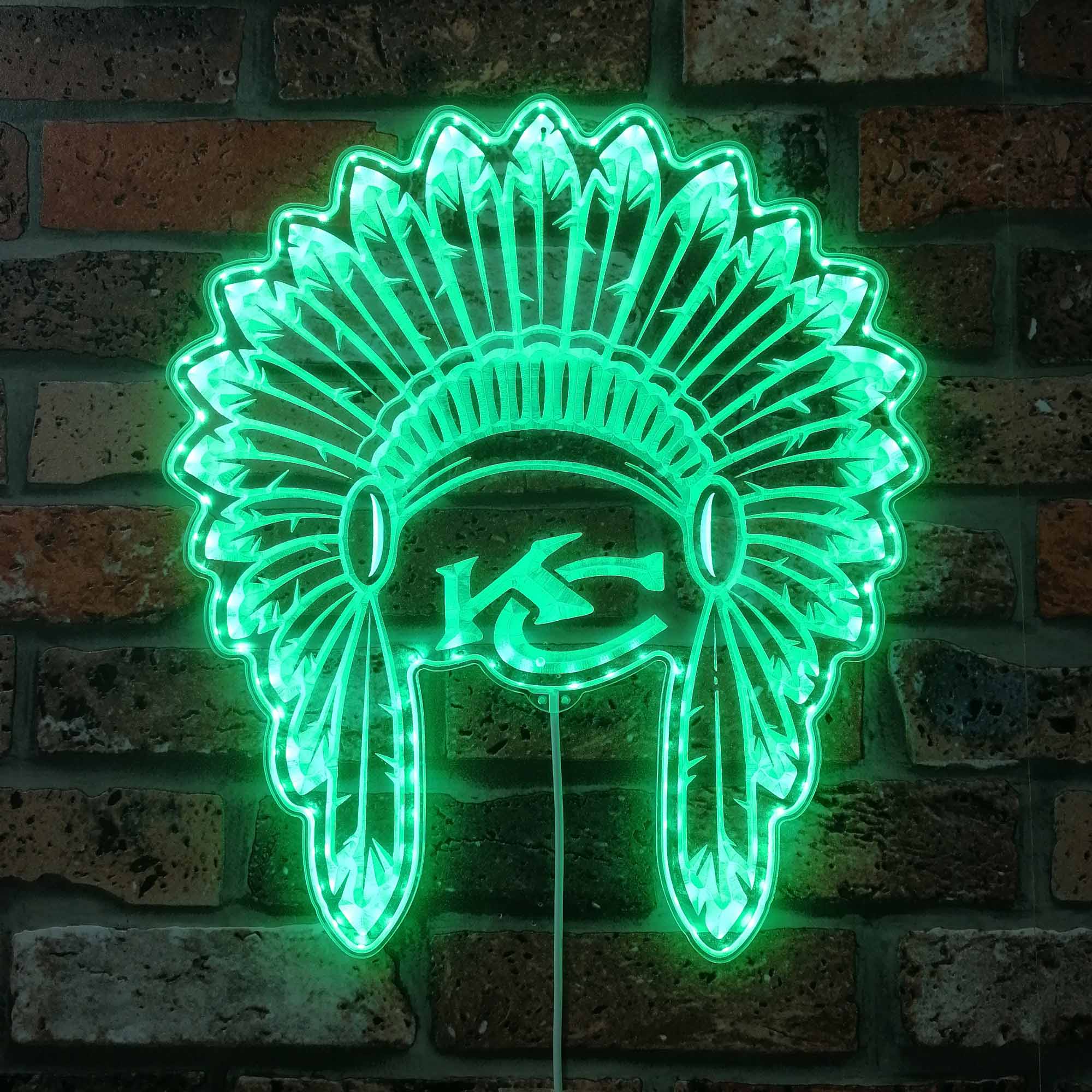 Kansas City Chiefs Dynamic RGB Edge Lit LED Sign