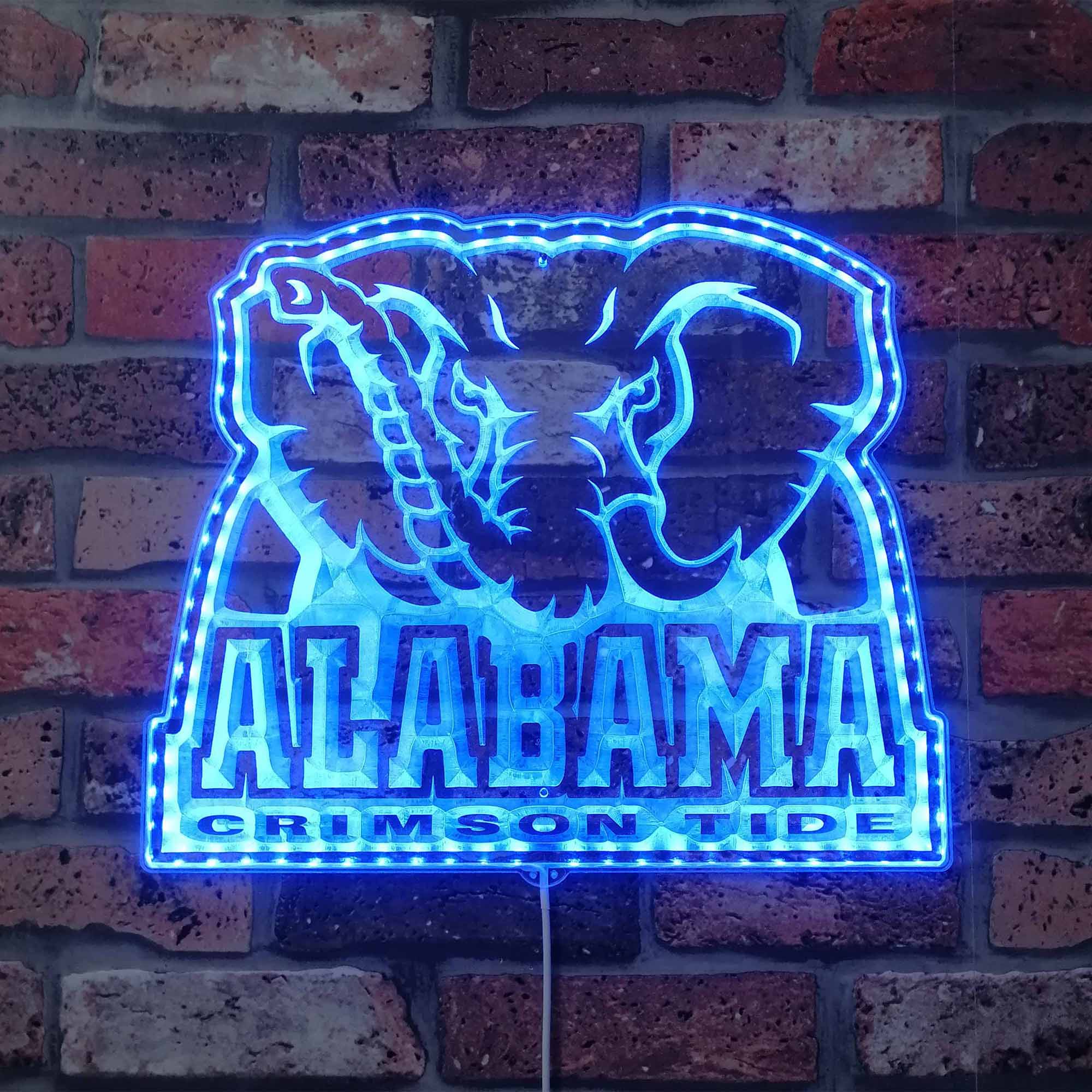 Alabama Crimson Tide Dynamic RGB Edge Lit LED Sign