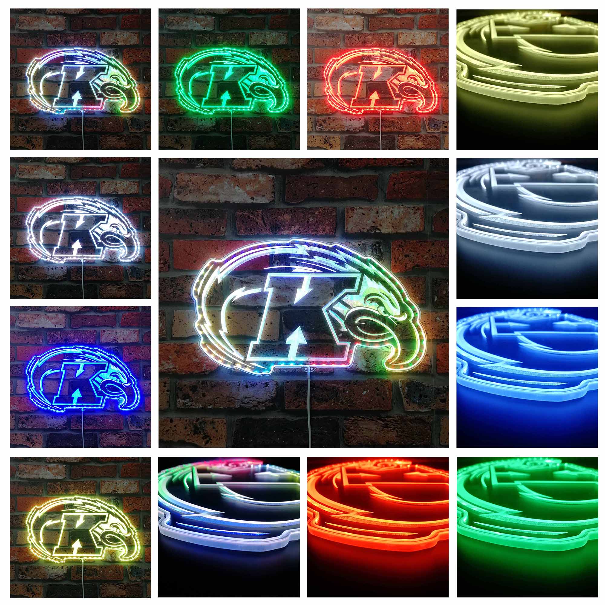 Kent State Dynamic RGB Edge Lit LED Sign