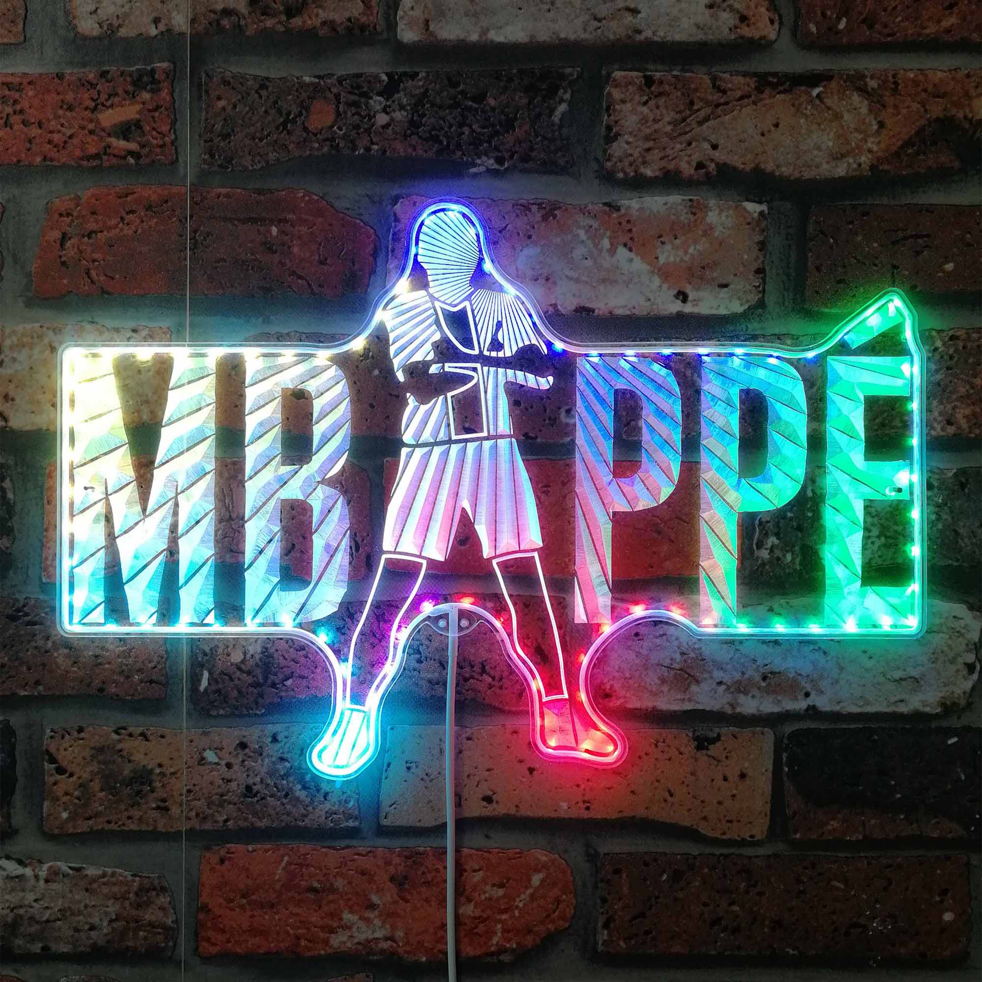 Personalized Mbappe Dynamic RGB Edge Lit LED Sign