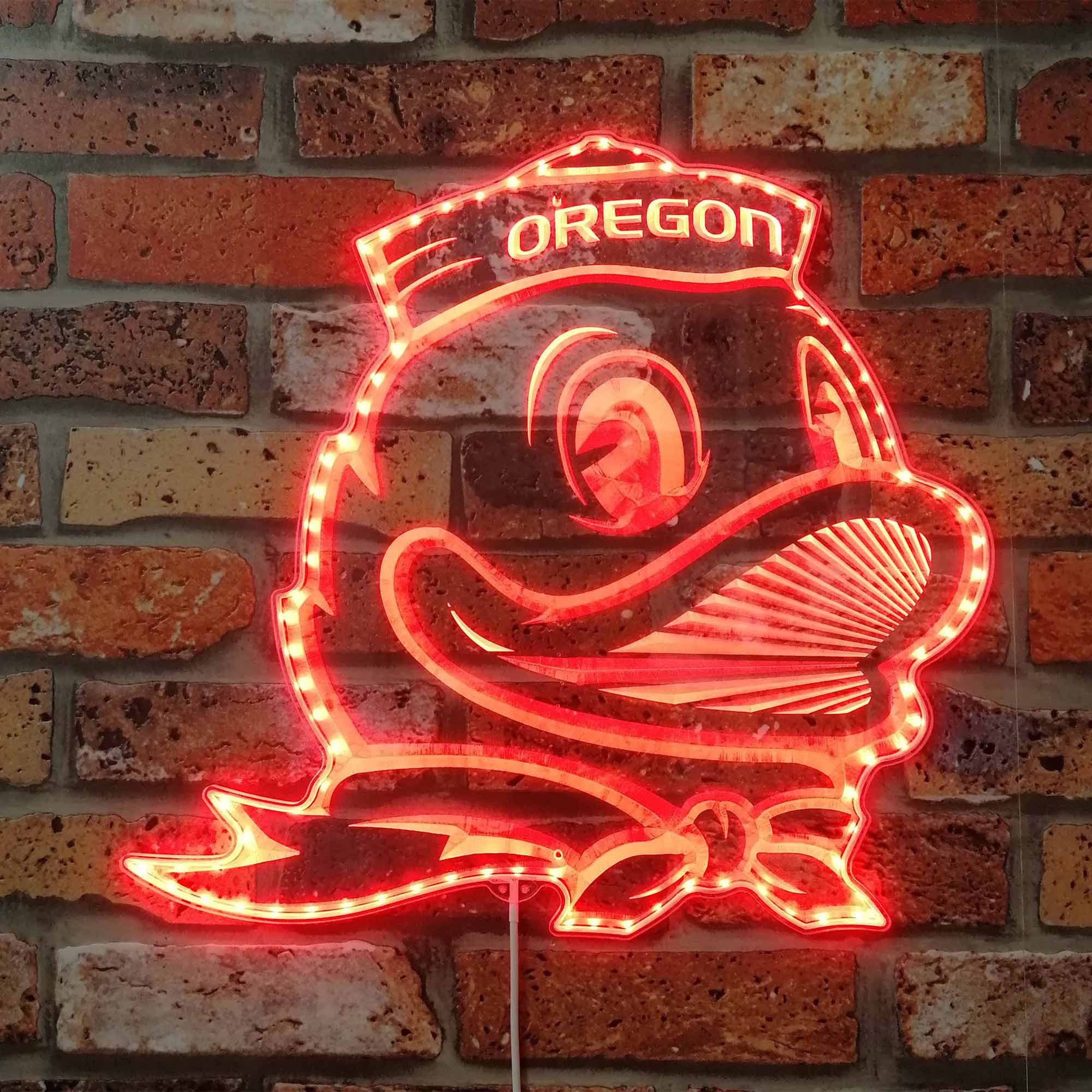 Oregon Ducks Dynamic RGB Edge Lit LED Sign