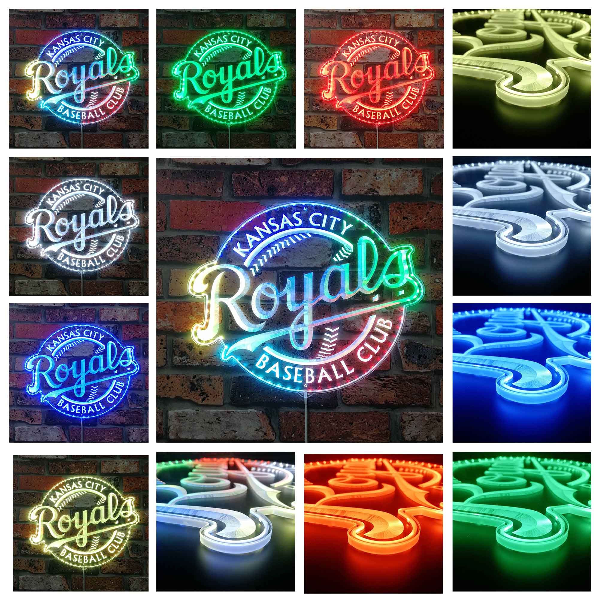 Kansas City Royals Dynamic RGB Edge Lit LED Sign