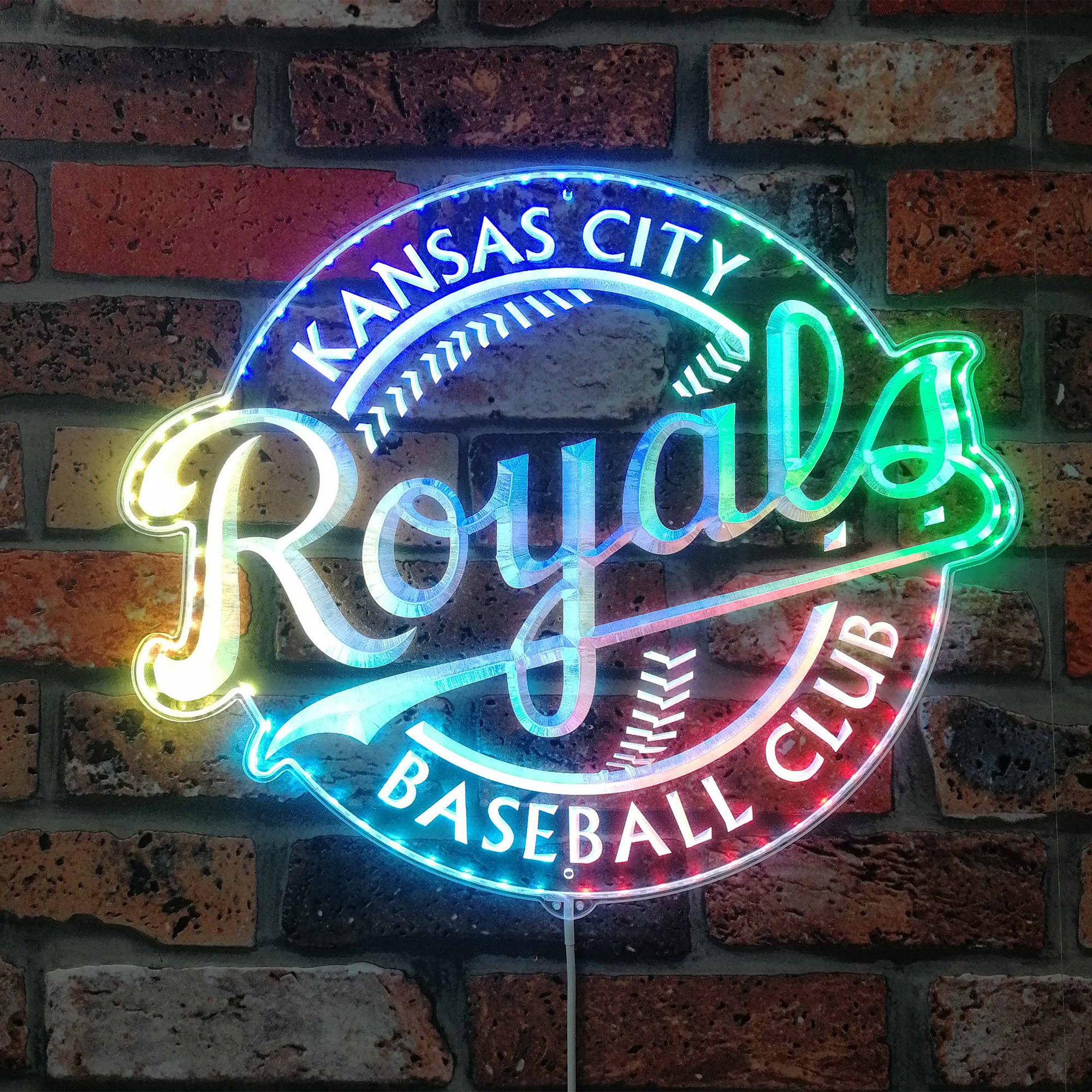 MLB Kansas City Royals Dynamic RGB Edge Lit LED Sign