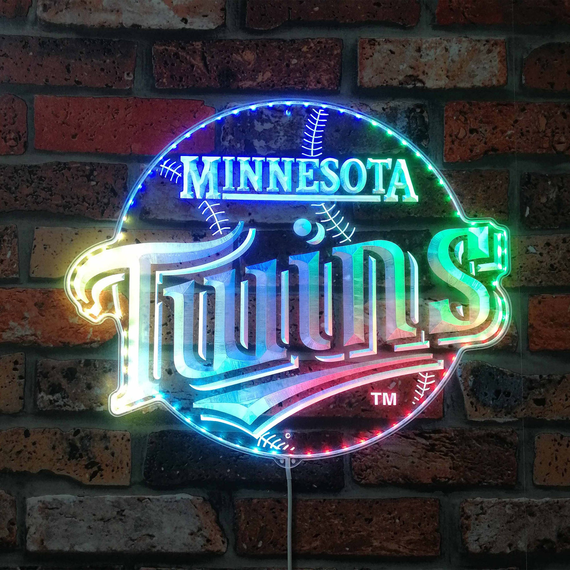 Minnesota Twins Dynamic RGB Edge Lit LED Sign