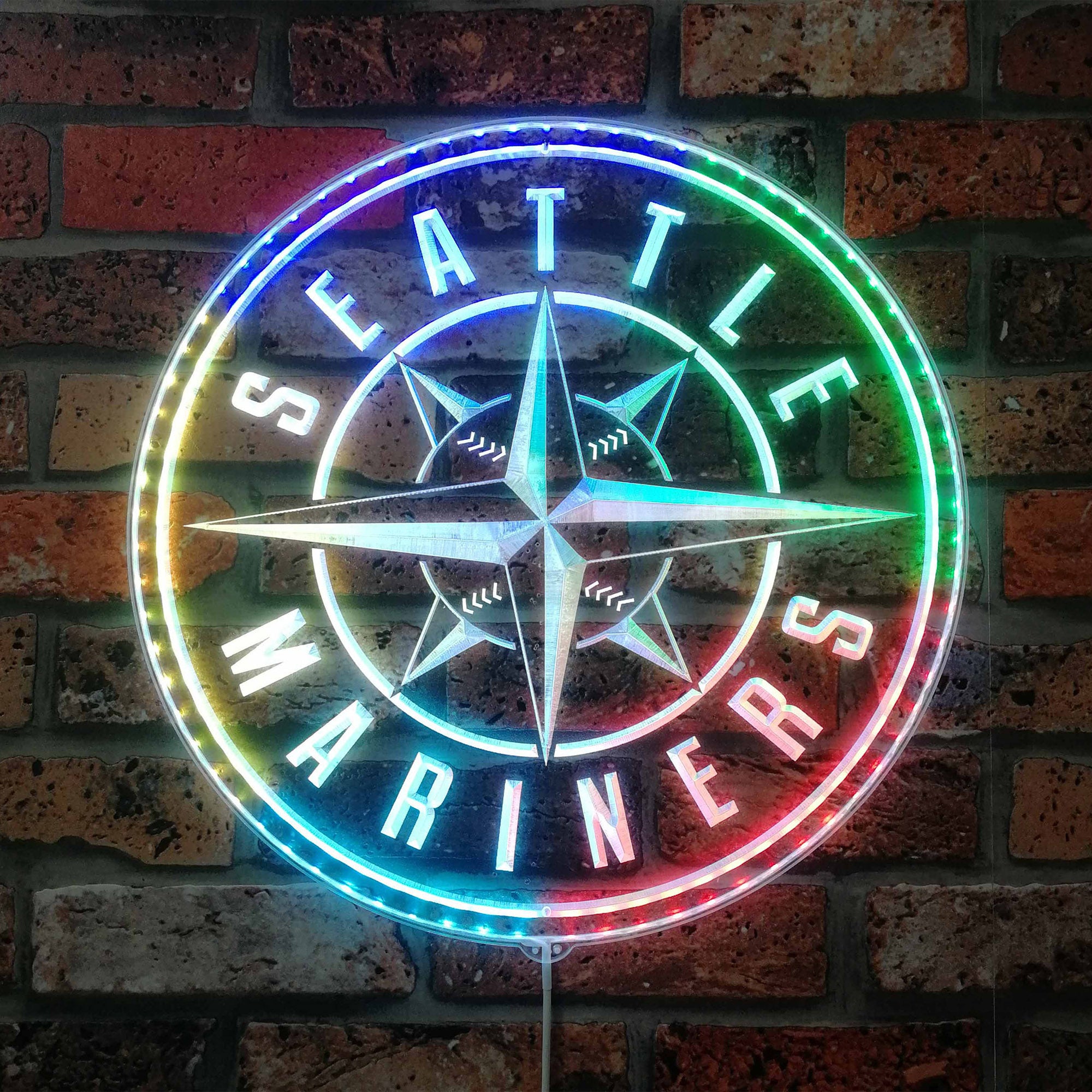 Seattle Mariners Dynamic RGB Edge Lit LED Sign