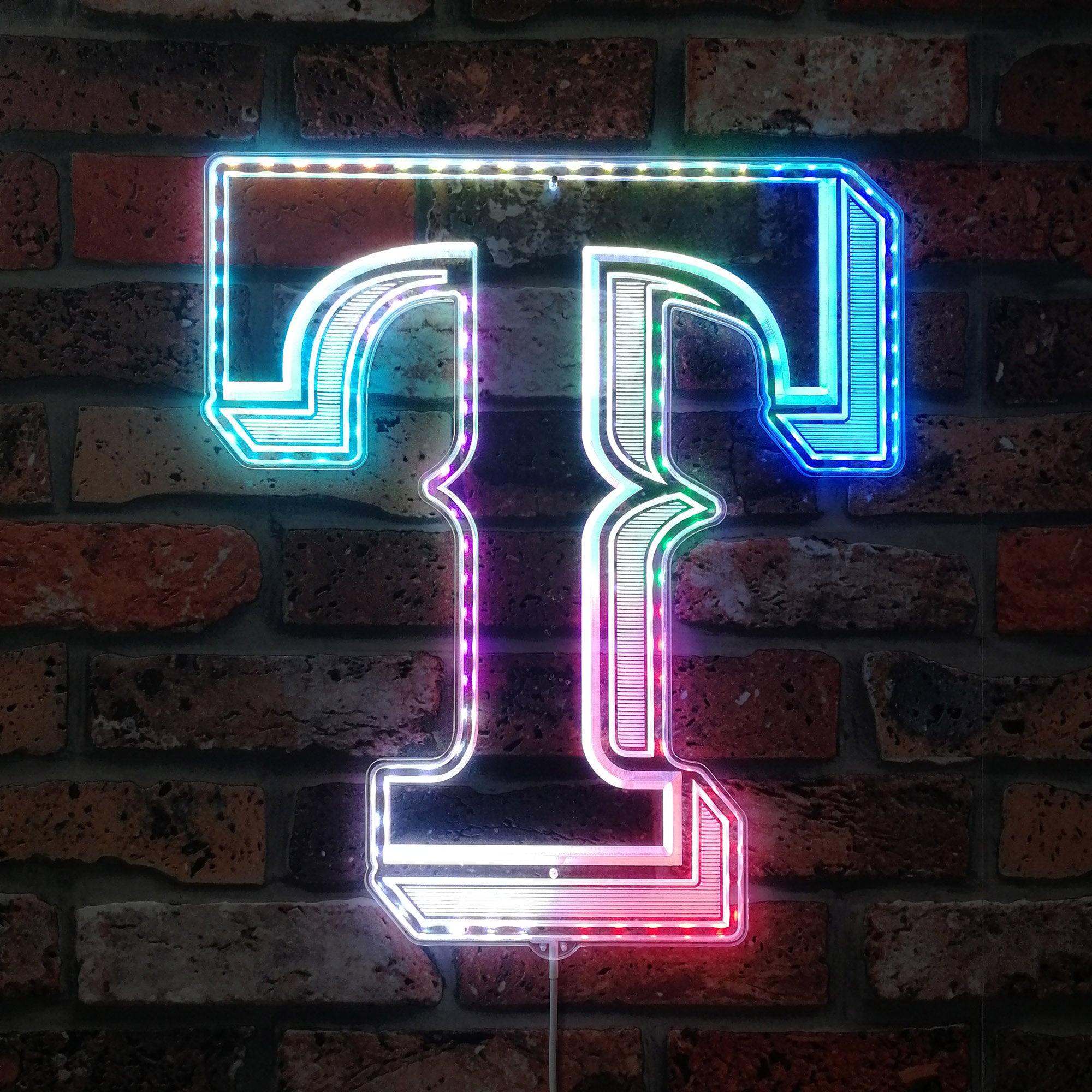 Texas Rangers Dynamic RGB Edge Lit LED Sign