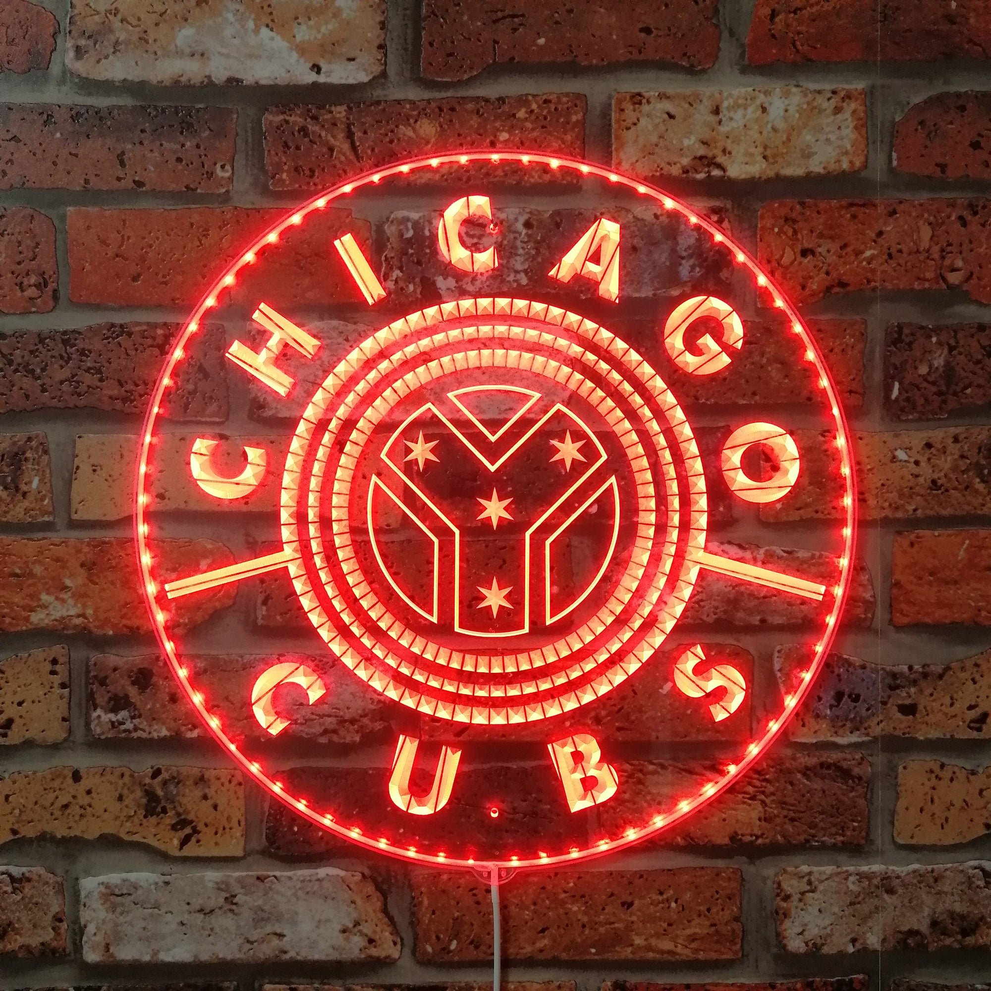 Chicago Cubs Alternate Dynamic RGB Edge Lit LED Sign