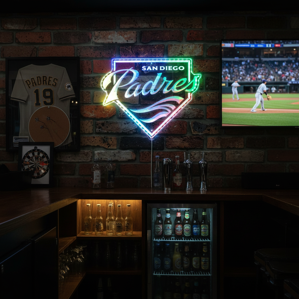 San Diego Padres Neon RGB Edge Lit LED Sign