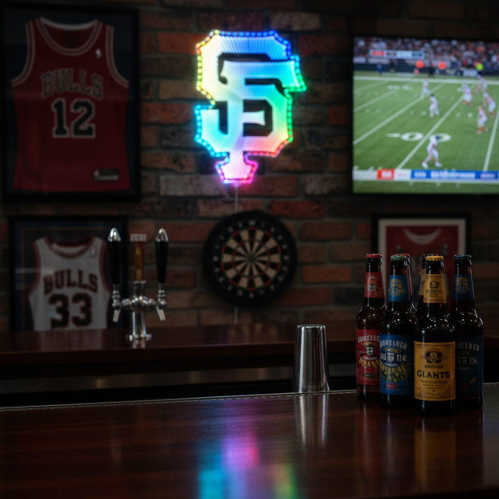 San Francisco Giants Cap Logo Neon RGB Edge Lit LED Sign