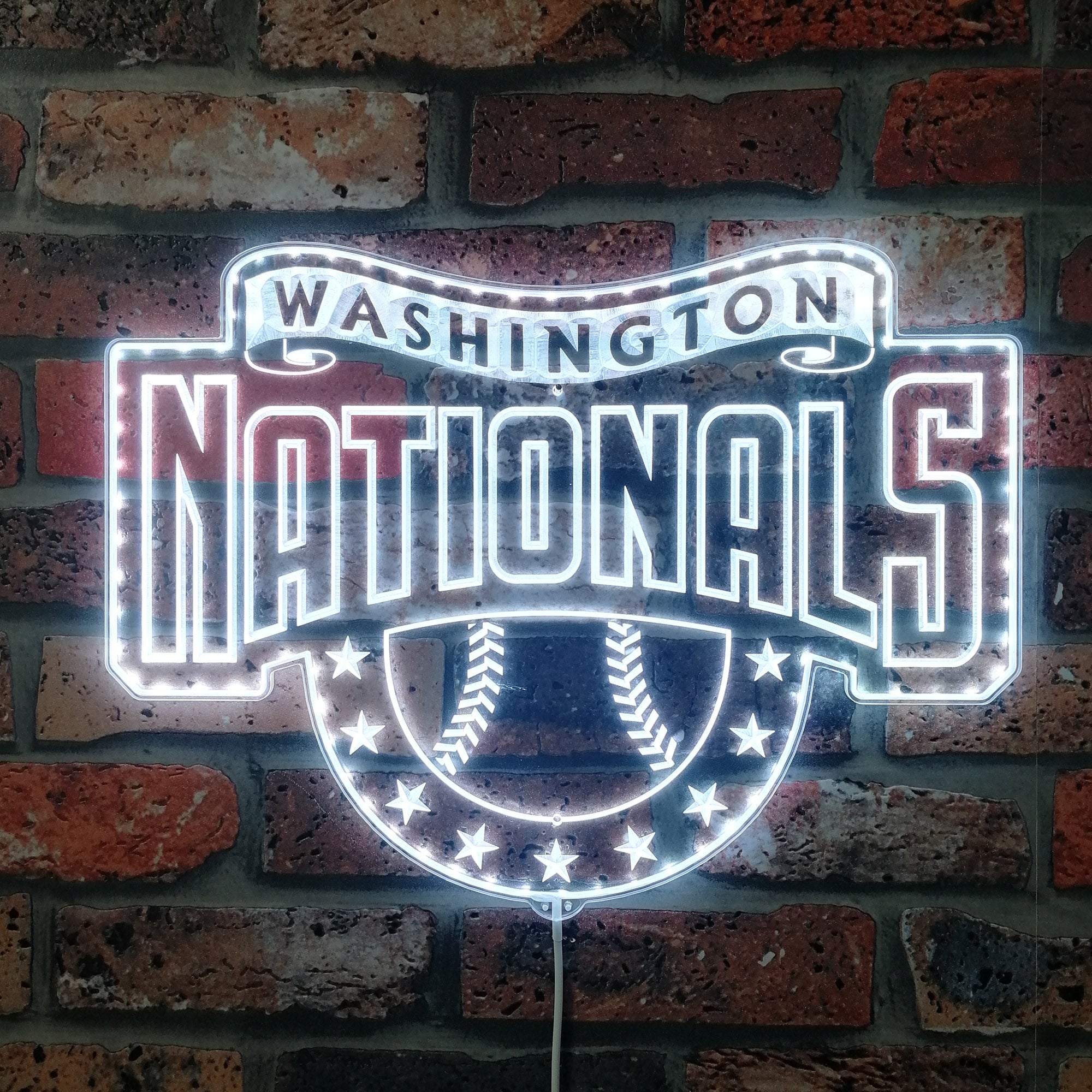 Washington Nationals Dynamic RGB Edge Lit LED Sign