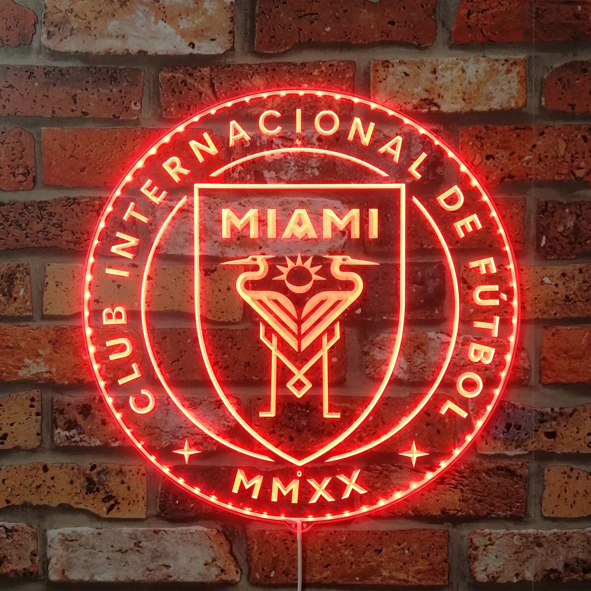 MLS Inter Miami C.F. Soccer Dynamic RGB Edge Lit LED Sign