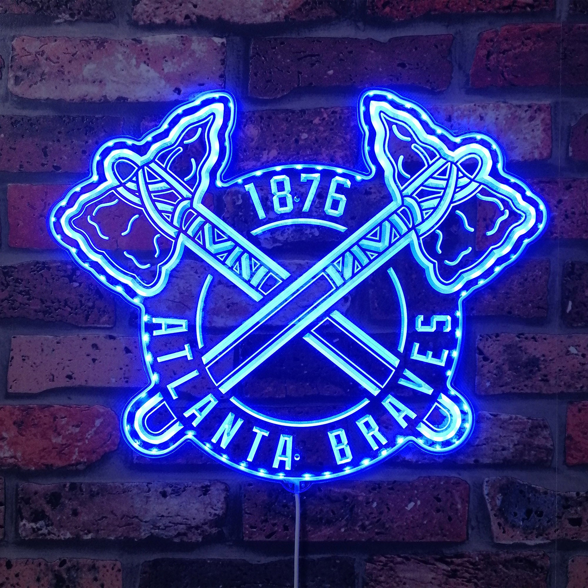 Atlanta Braves Alternate Dynamic RGB Edge Lit LED Sign