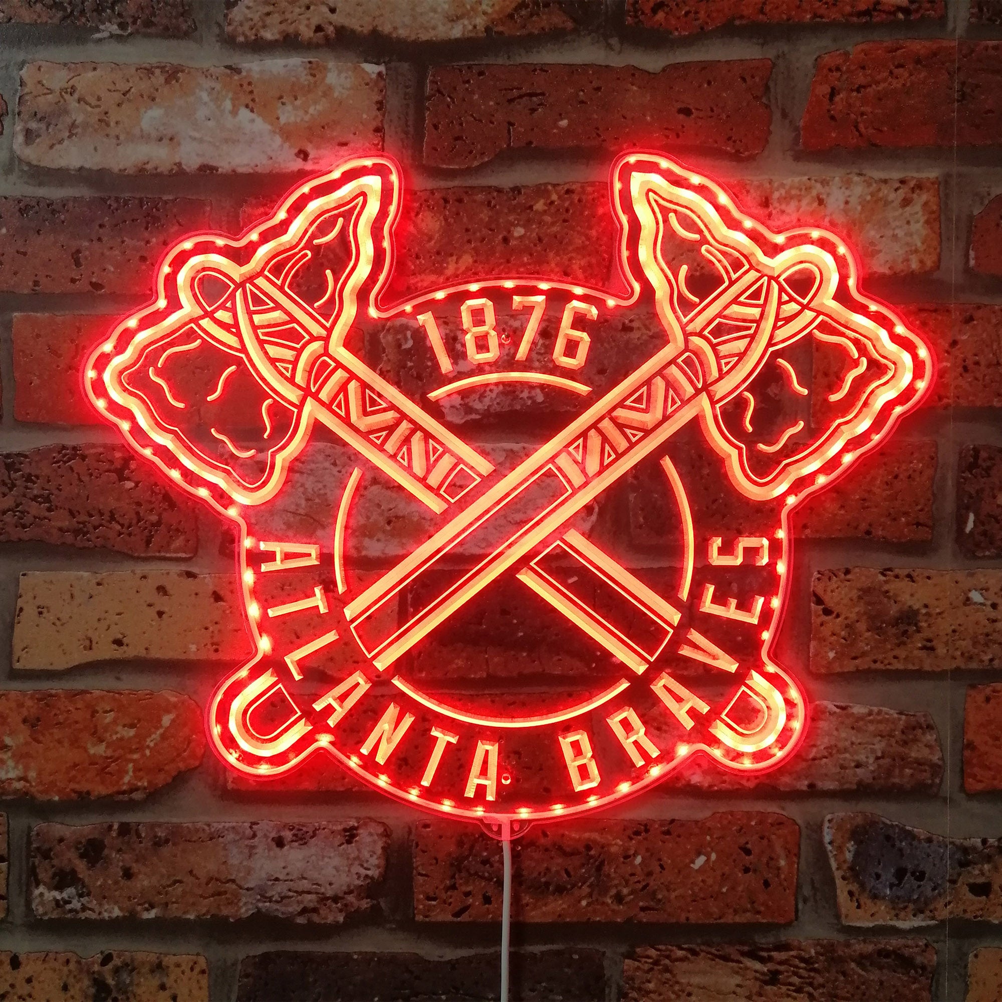 Atlanta Braves Alternate Dynamic RGB Edge Lit LED Sign