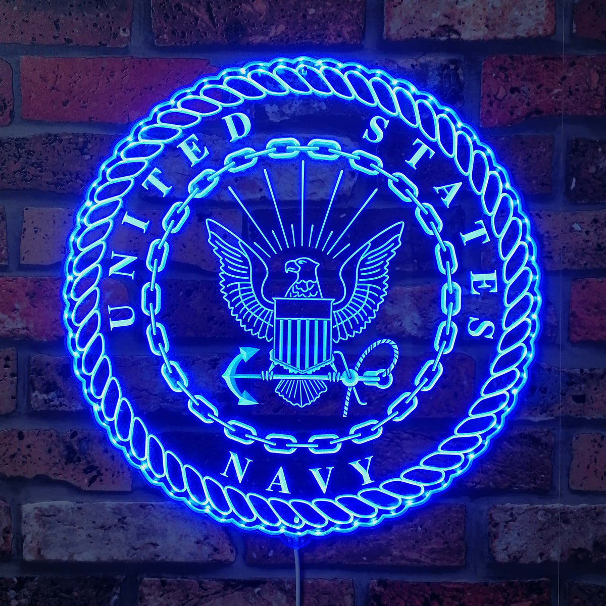 United States Navy Dynamic RGB Edge Lit LED Sign | PROLEDSIGN