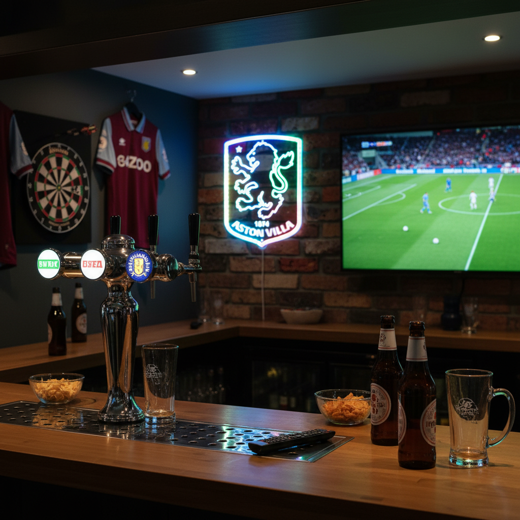 Aston Villa FC Neon LED Sign with Dynamic RGB Colors