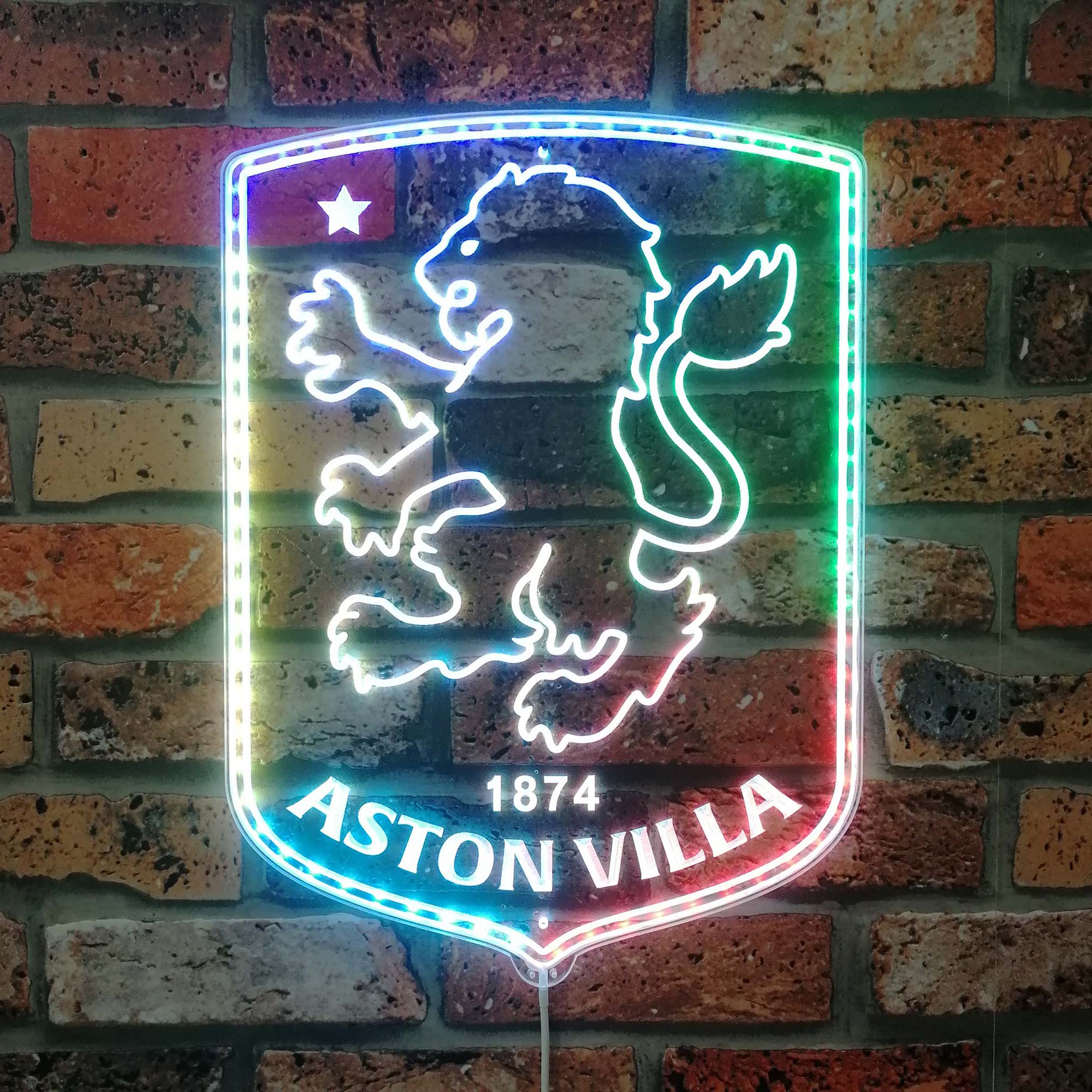 Aston Villa FC  Neon LED Sign with Dynamic RGB Colors